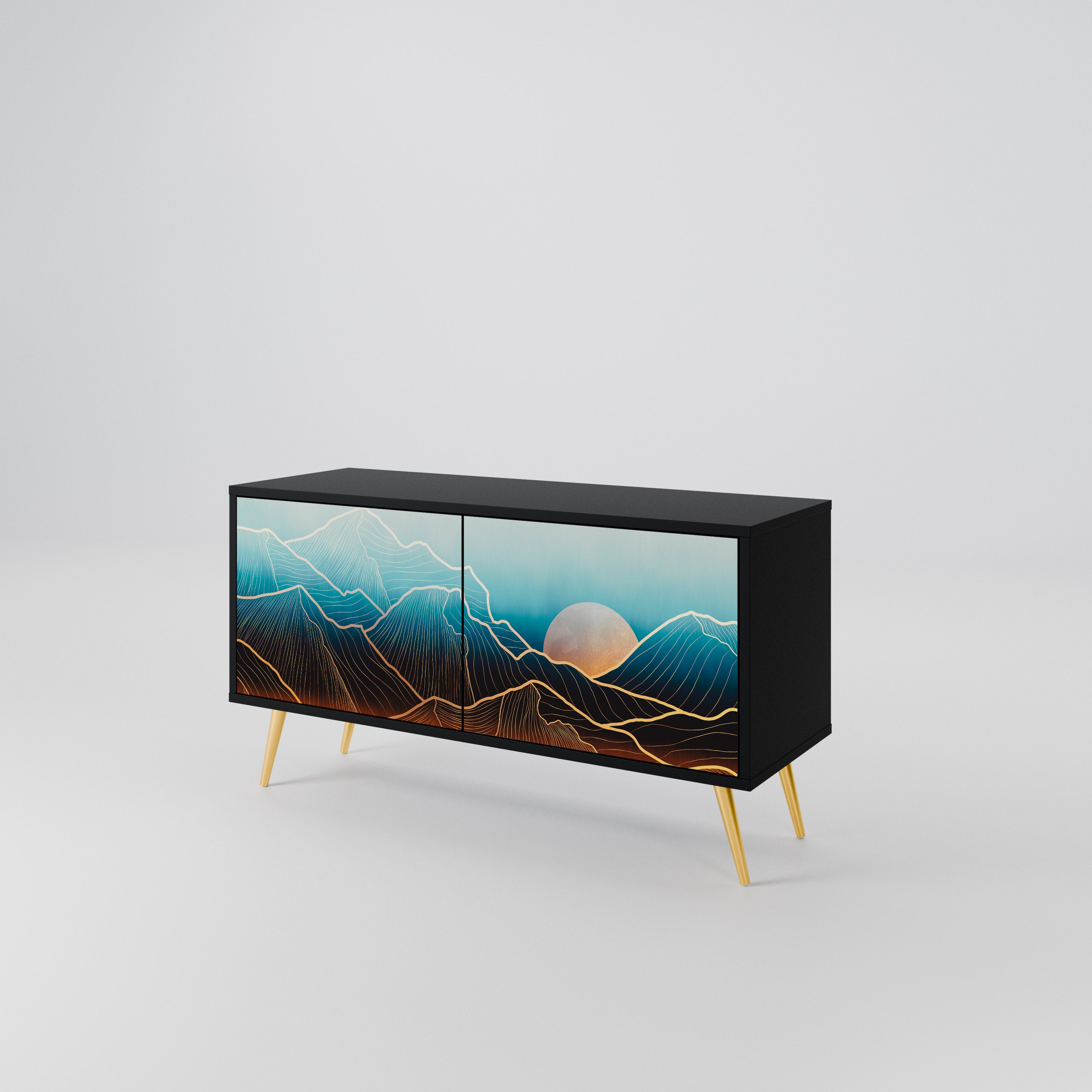 LUNAR SECRETS Kompaktes 2-türiges TV-Lowboard