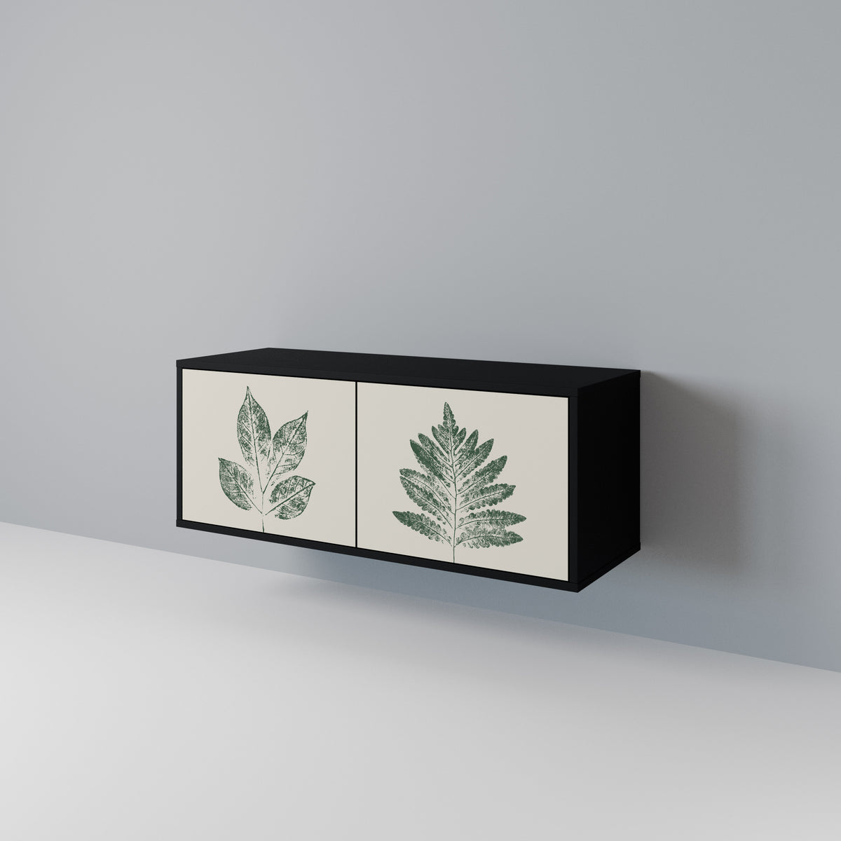 GREEN LEAFY STAMPS Kompaktes 2-türiges TV-Lowboard