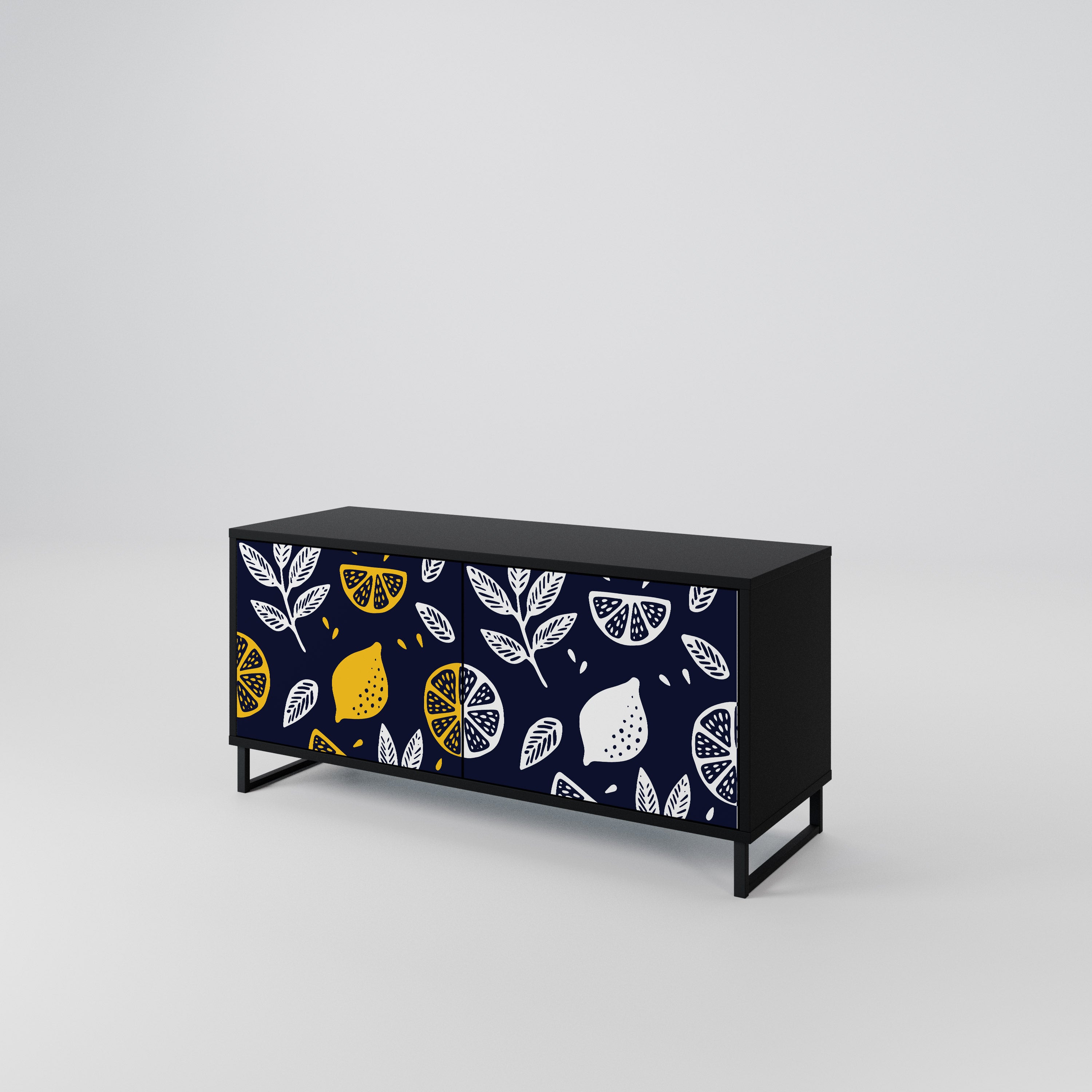 CITRUS BLACK AND WHITE Kompaktes 2-türiges TV-Lowboard