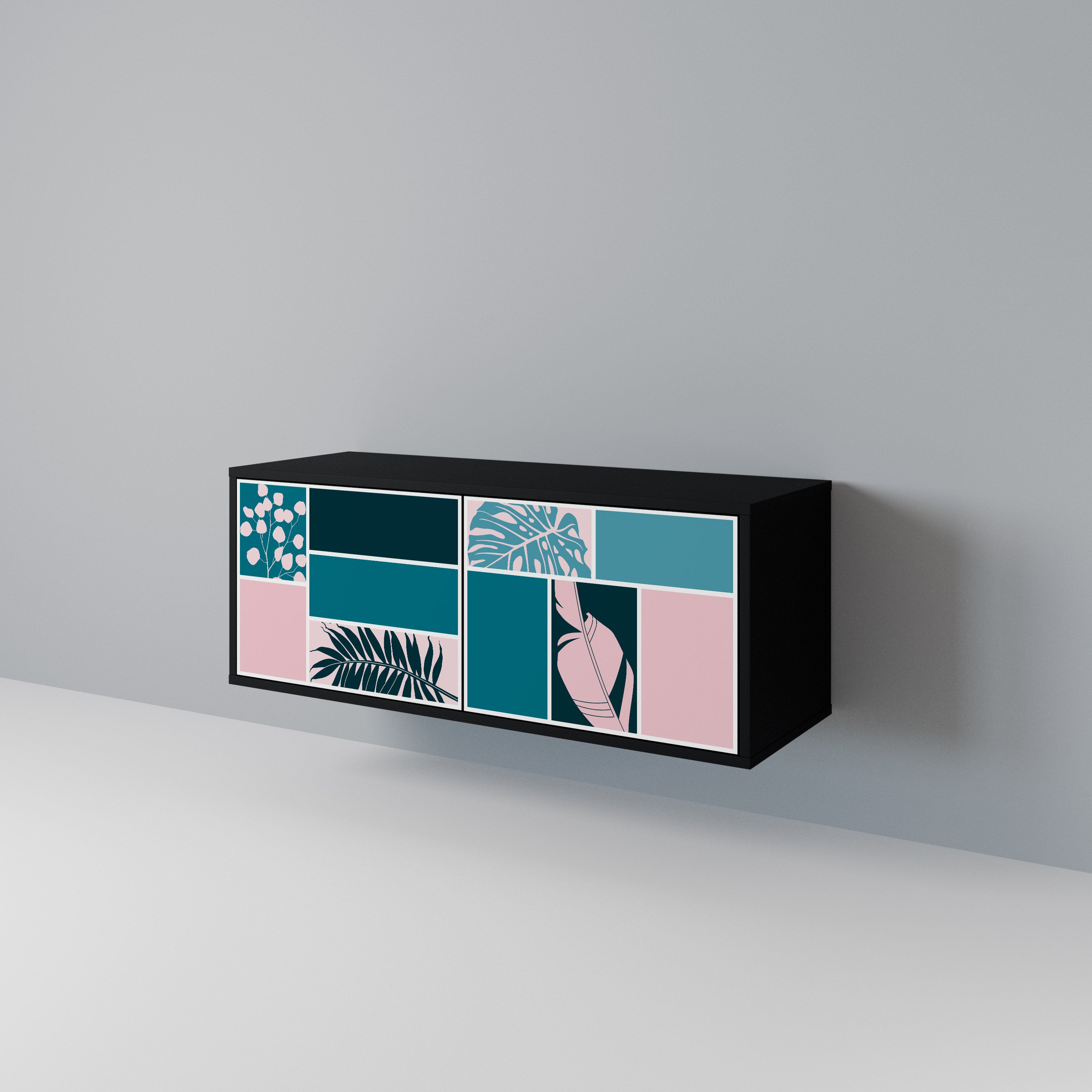 COMBINATION OF SHAPES Compact 2-Door TV Cabinet