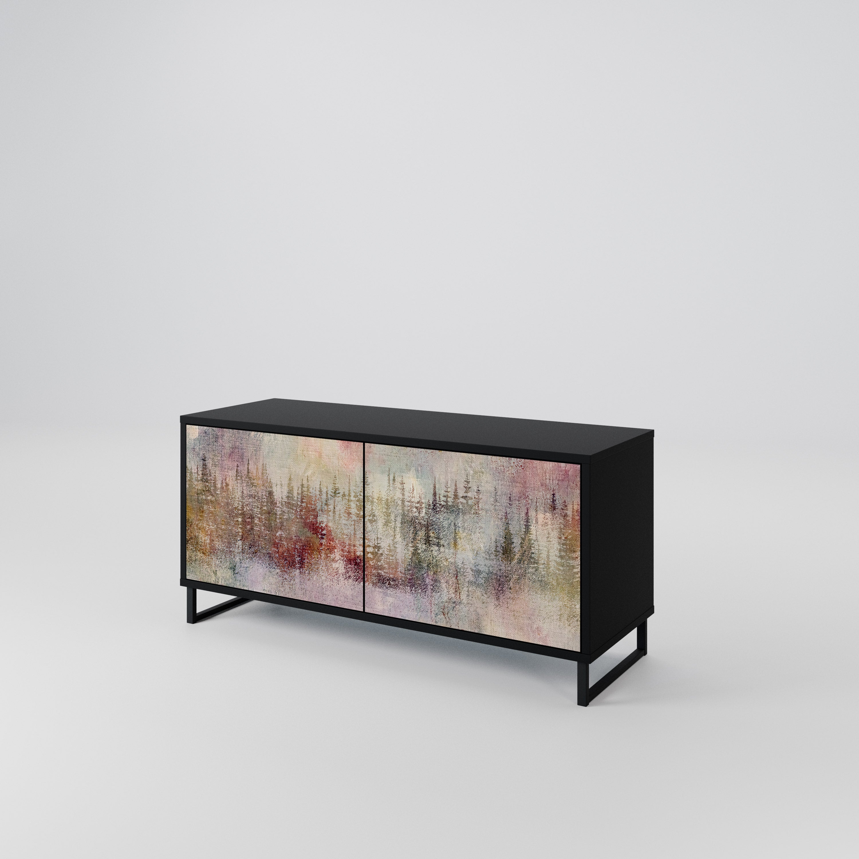 VEILED SUMMIT Compact 2-Door TV Cabinet