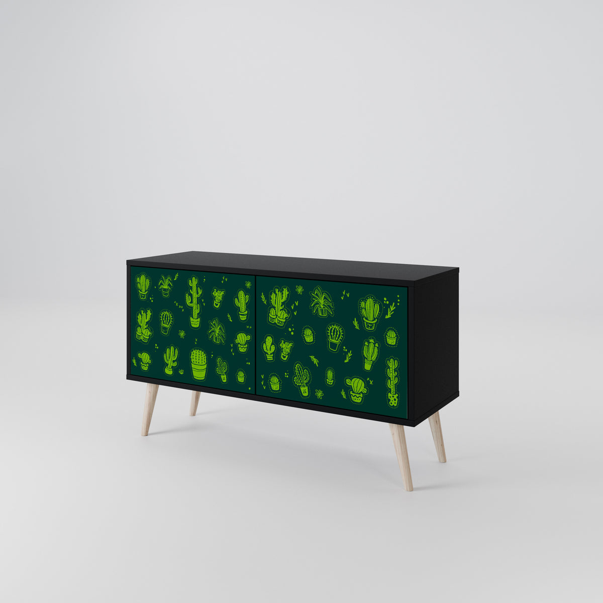 DESERT GREEN Compact 2-Door TV Cabinet