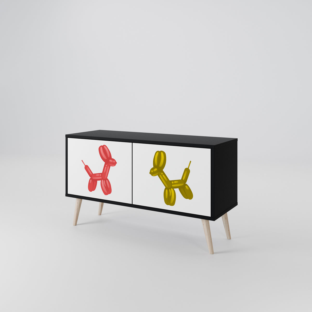 CHILDHOOD MEMORY Compact 2-Door TV Cabinet