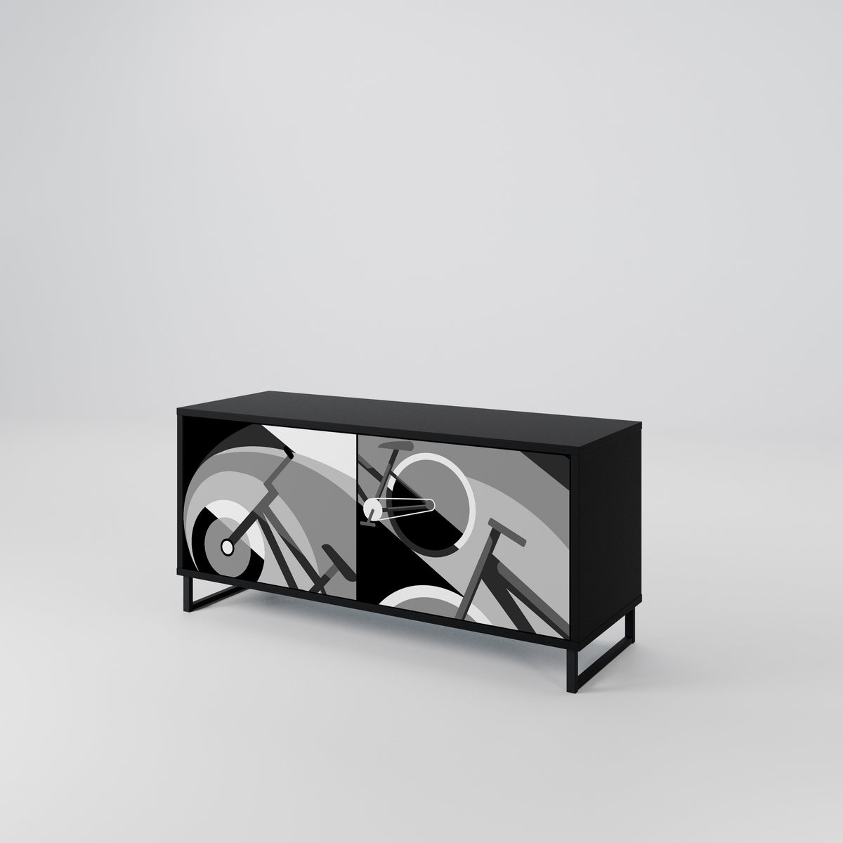 BIKE ENERGY Compact 2-Door TV Cabinet