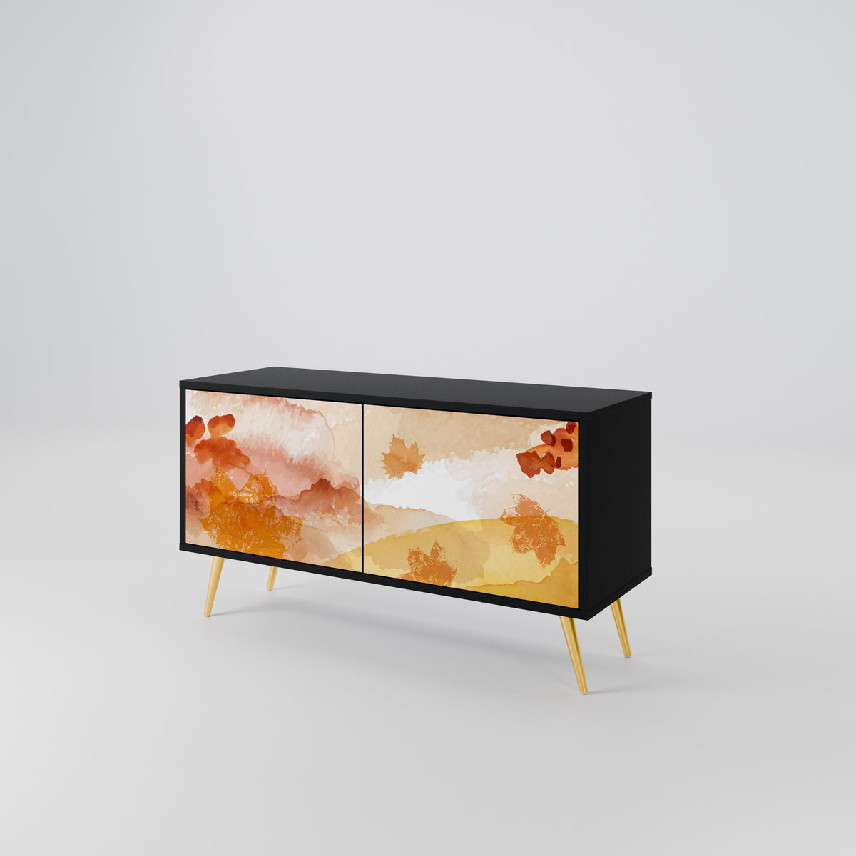 TRACES OF AUTUMN Compact 2-Door TV Cabinet