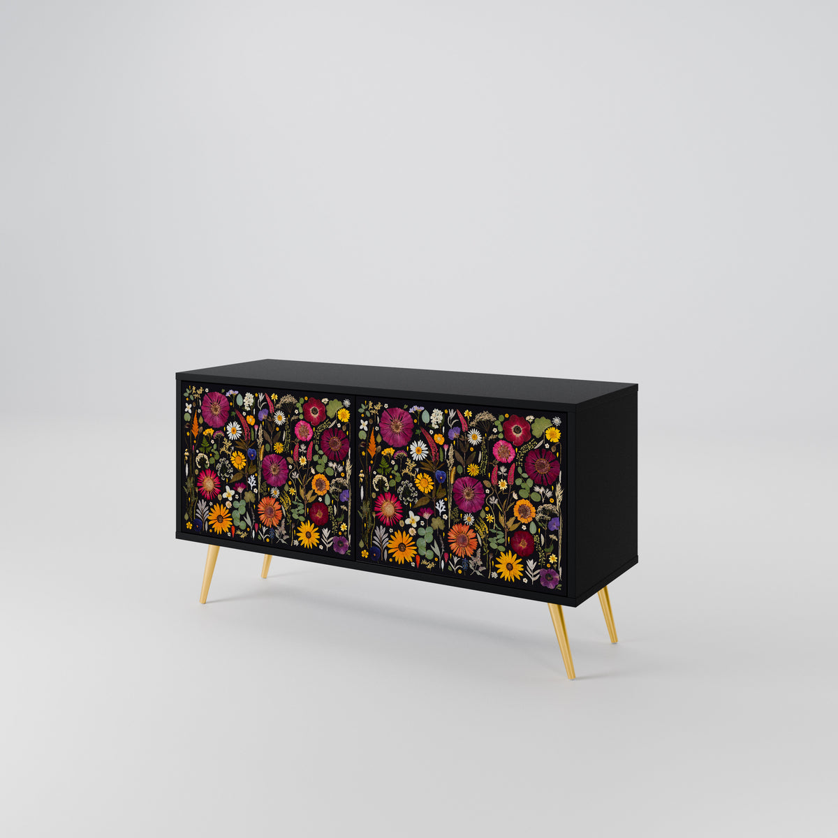 MIDNIGHT GARDEN Compact 2-Door TV Cabinet