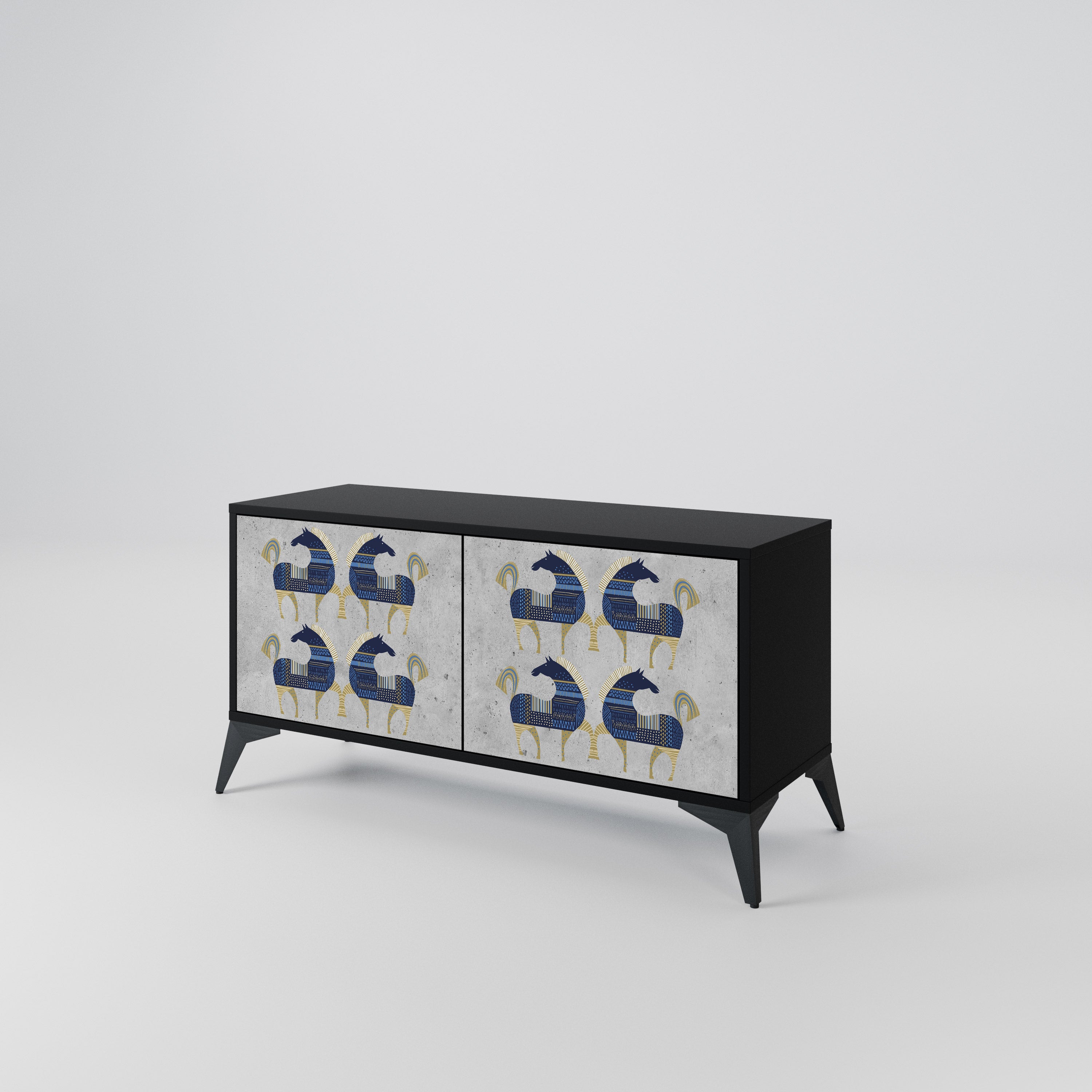 MAJESTIC STEED Compact 2-Door TV Cabinet