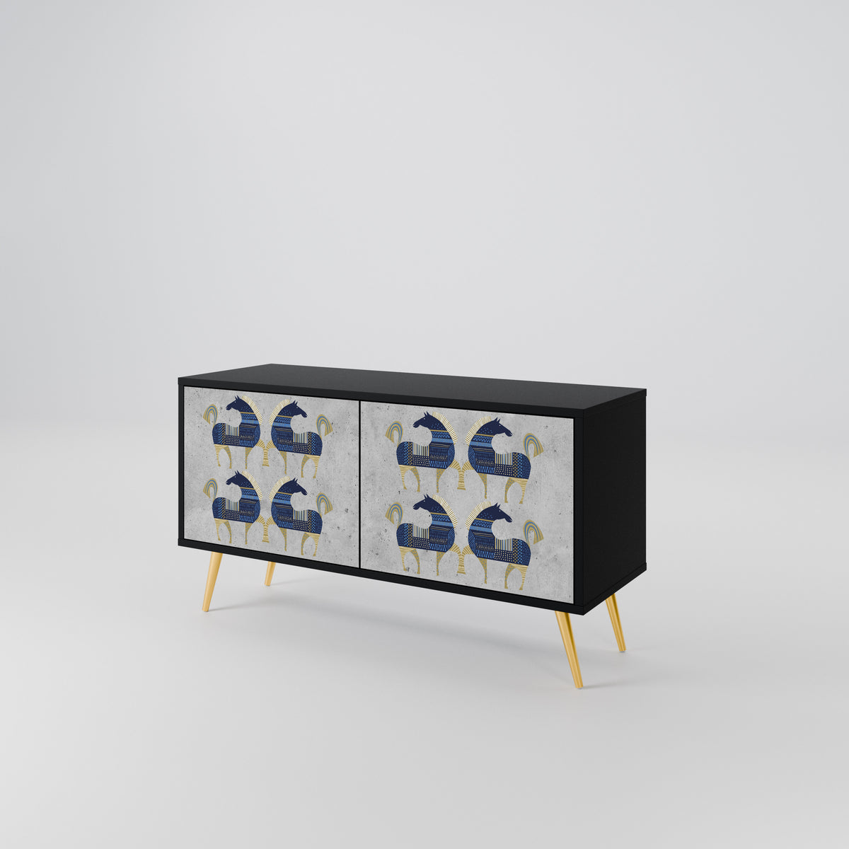 MAJESTIC STEED Compact 2-Door TV Cabinet