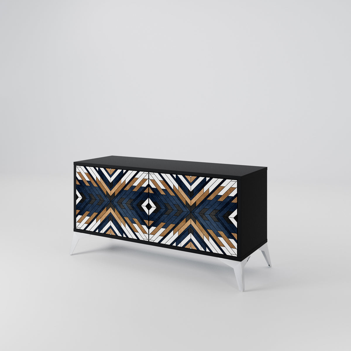ARTFUL GEOMETRY Kompaktes 2-türiges TV-Lowboard