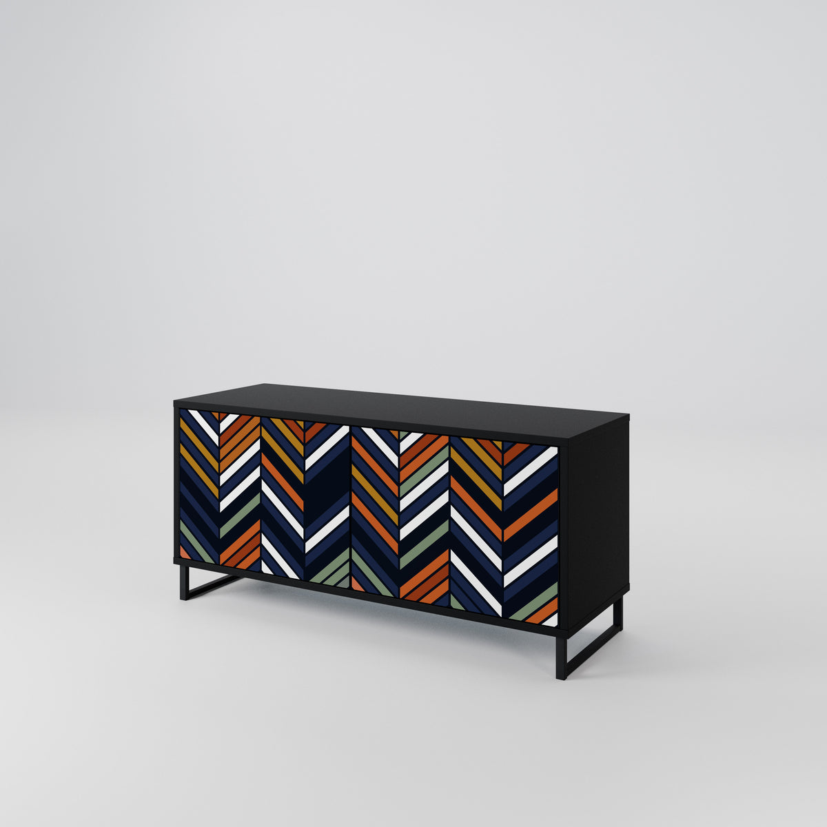 VIBRANT PATCHWORK Kompaktes 2-türiges TV-Lowboard