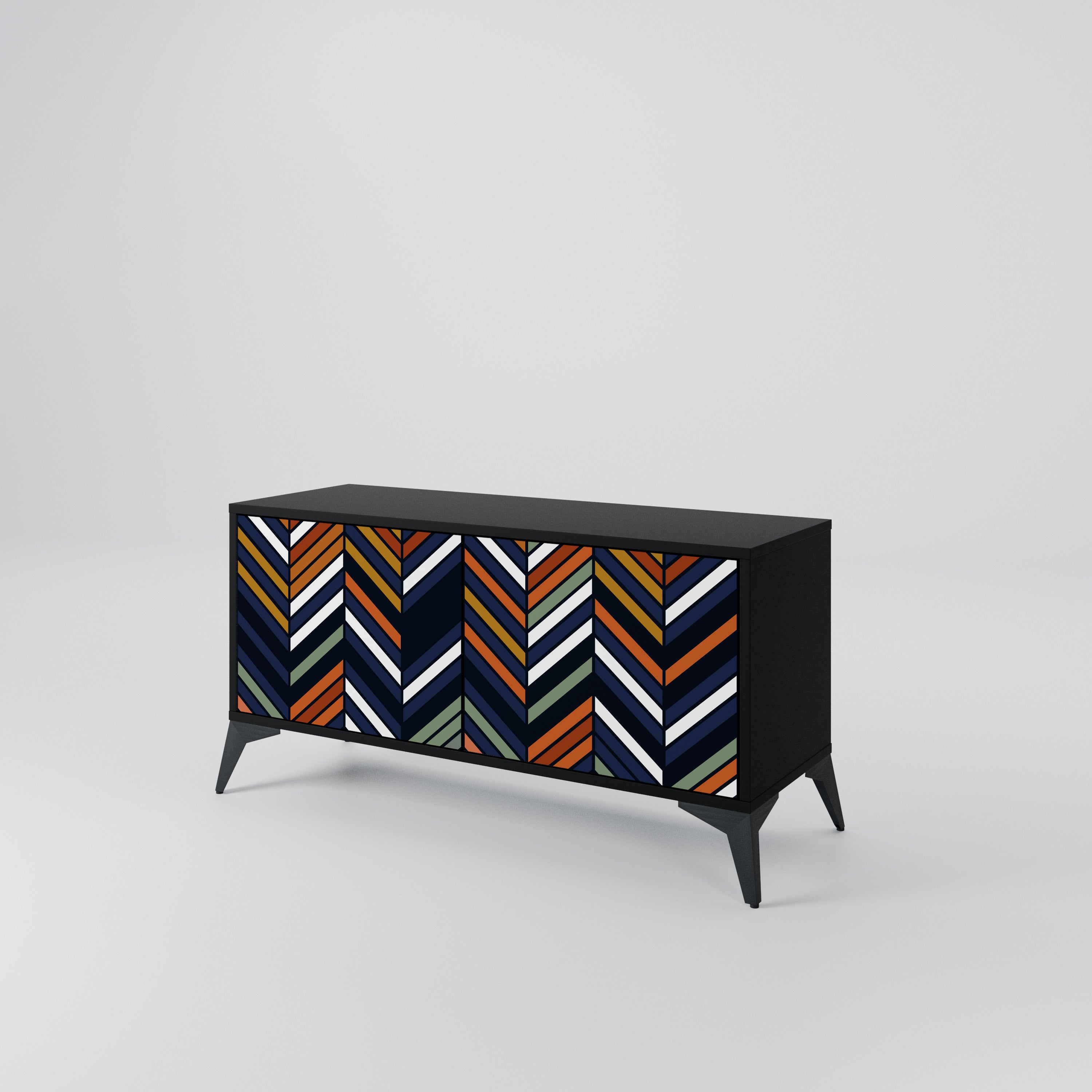 VIBRANT PATCHWORK Compact 2-Door TV Cabinet
