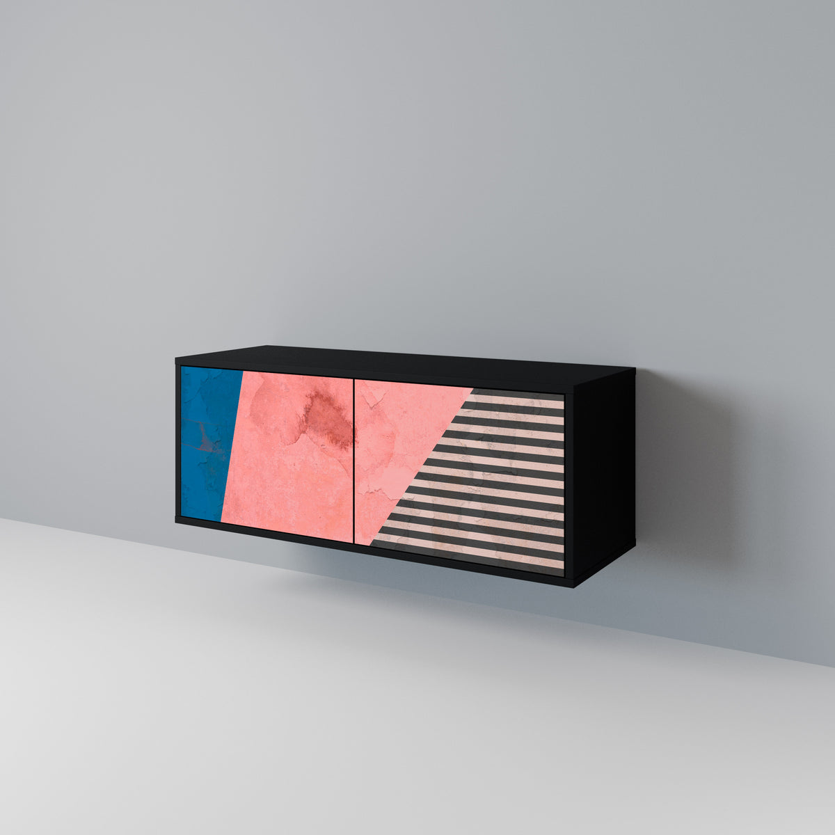 GLAMOROUS STRIPE Kompaktes 2-türiges TV-Lowboard