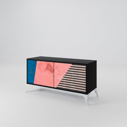 GLAMOROUS STRIPE Kompaktes 2-türiges TV-Lowboard
