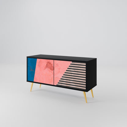 GLAMOROUS STRIPE Kompaktes 2-türiges TV-Lowboard