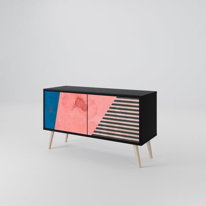 GLAMOROUS STRIPE Kompaktes 2-türiges TV-Lowboard
