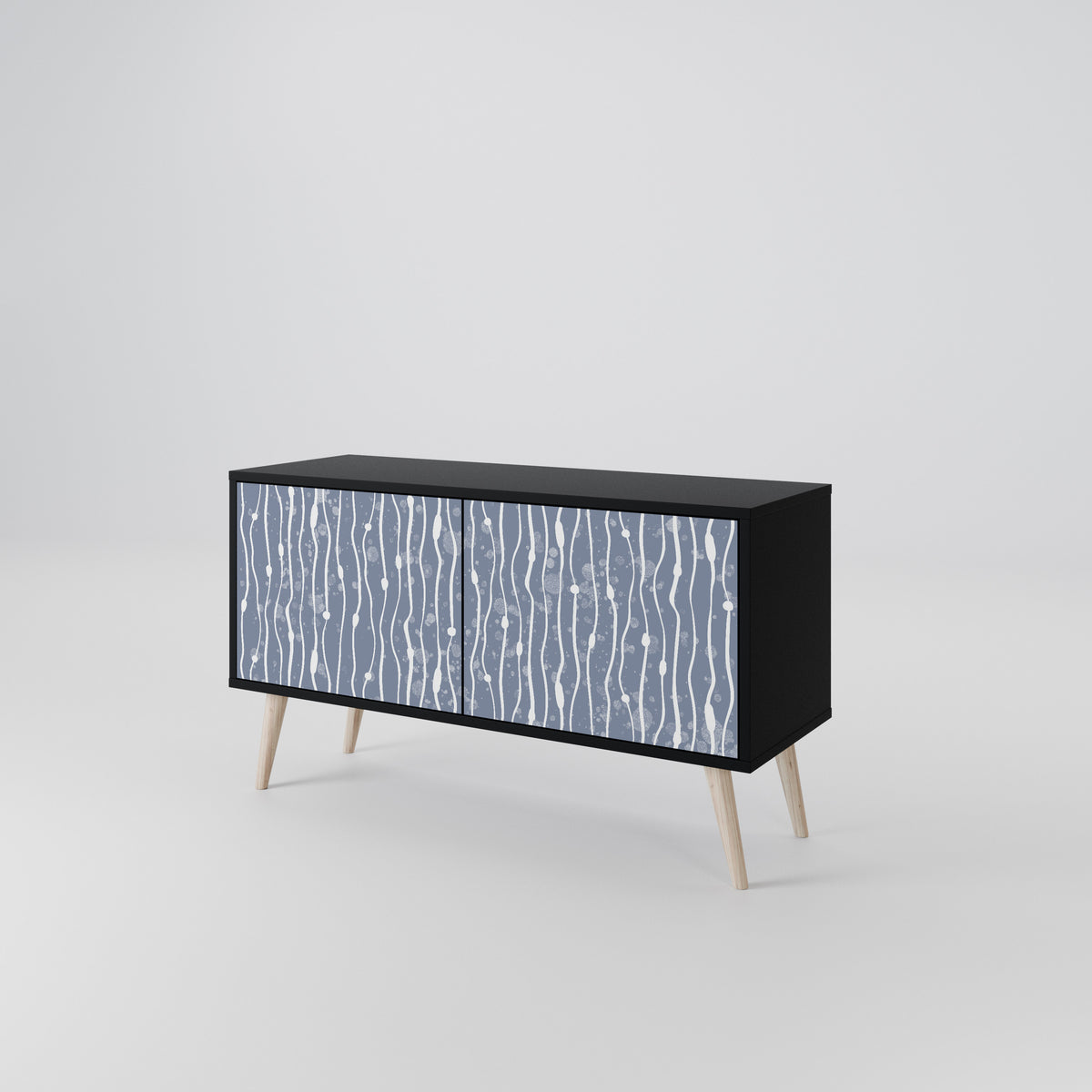 GRAPHITE RAIN Kompaktes 2-türiges TV-Lowboard