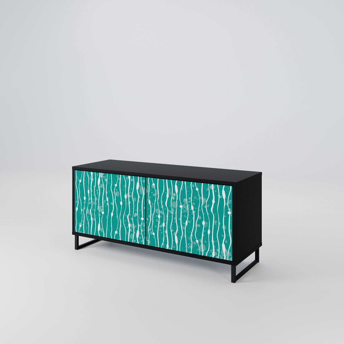 TURQUOISE RAIN Kompaktes 2-türiges TV-Lowboard