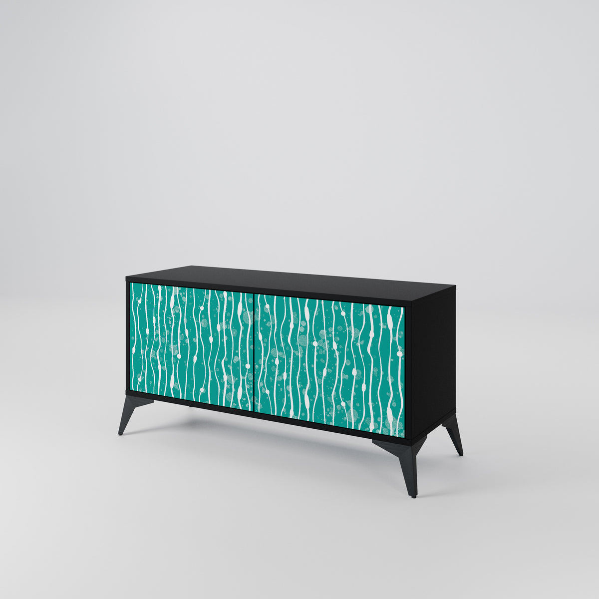 TURQUOISE RAIN Kompaktes 2-türiges TV-Lowboard