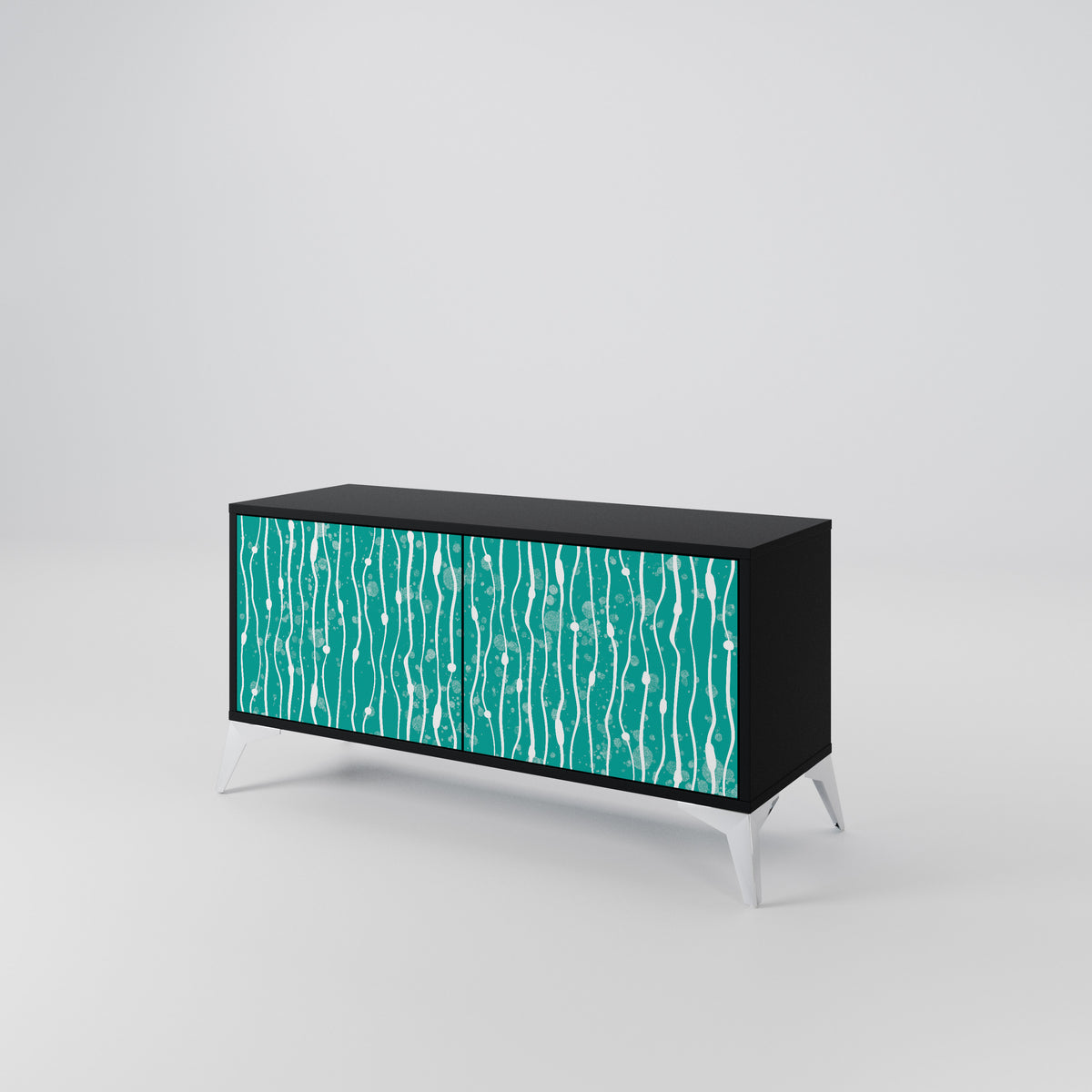 TURQUOISE RAIN Kompaktes 2-türiges TV-Lowboard