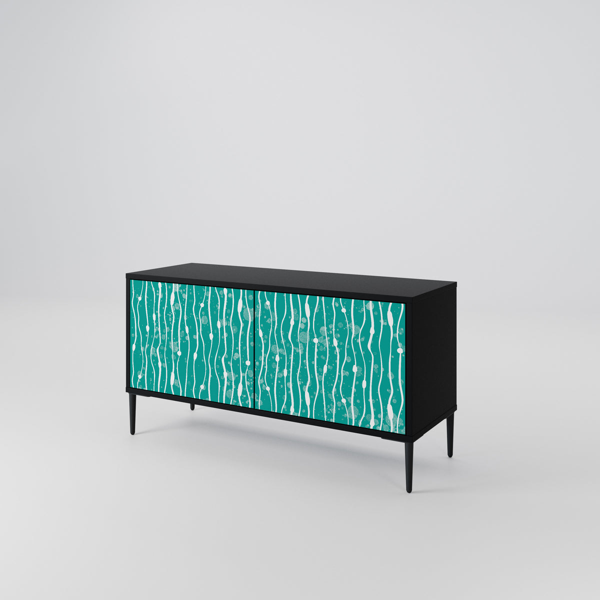 TURQUOISE RAIN Kompaktes 2-türiges TV-Lowboard