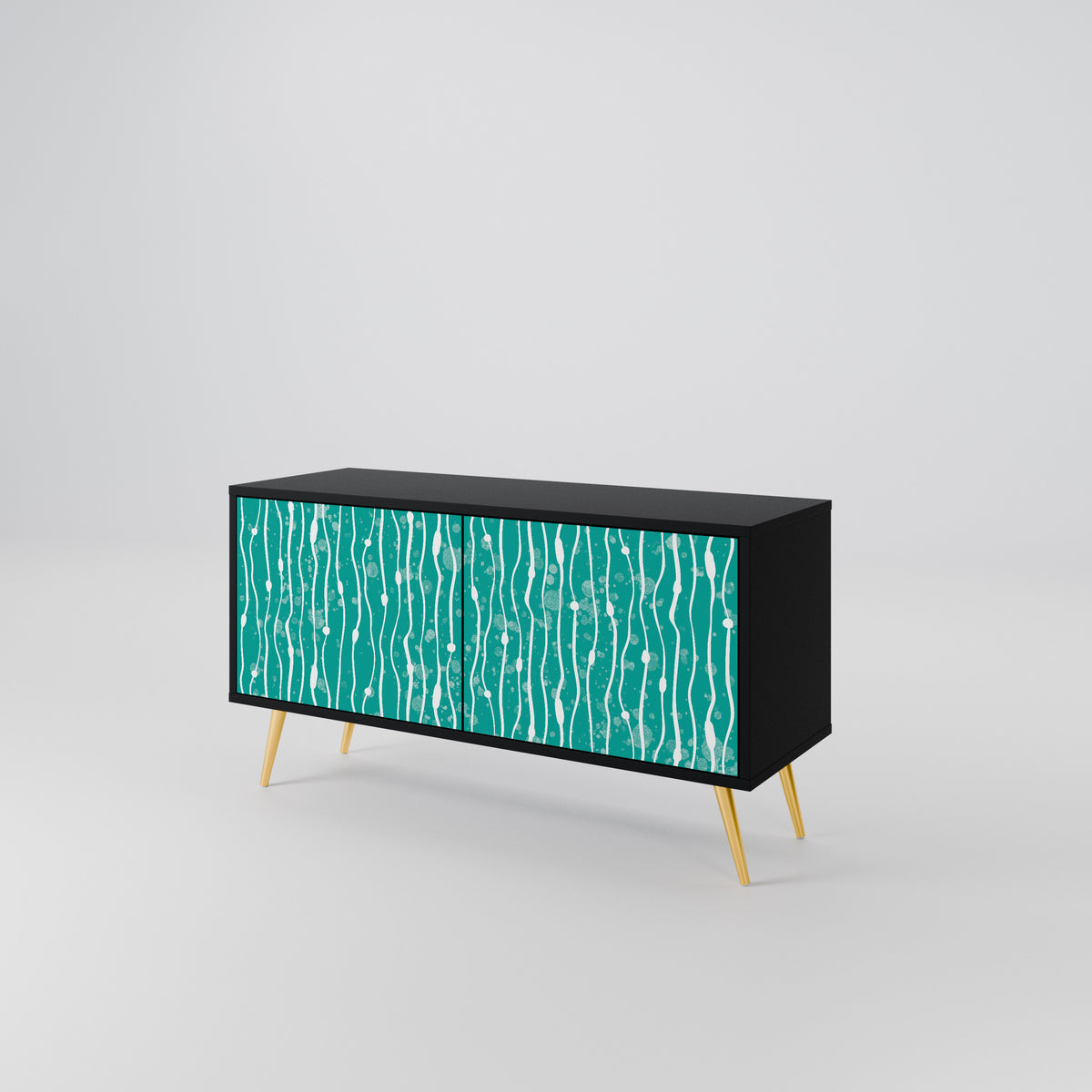 TURQUOISE RAIN Kompaktes 2-türiges TV-Lowboard