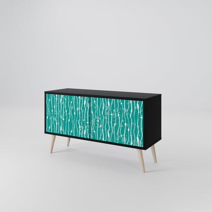 TURQUOISE RAIN Kompaktes 2-türiges TV-Lowboard