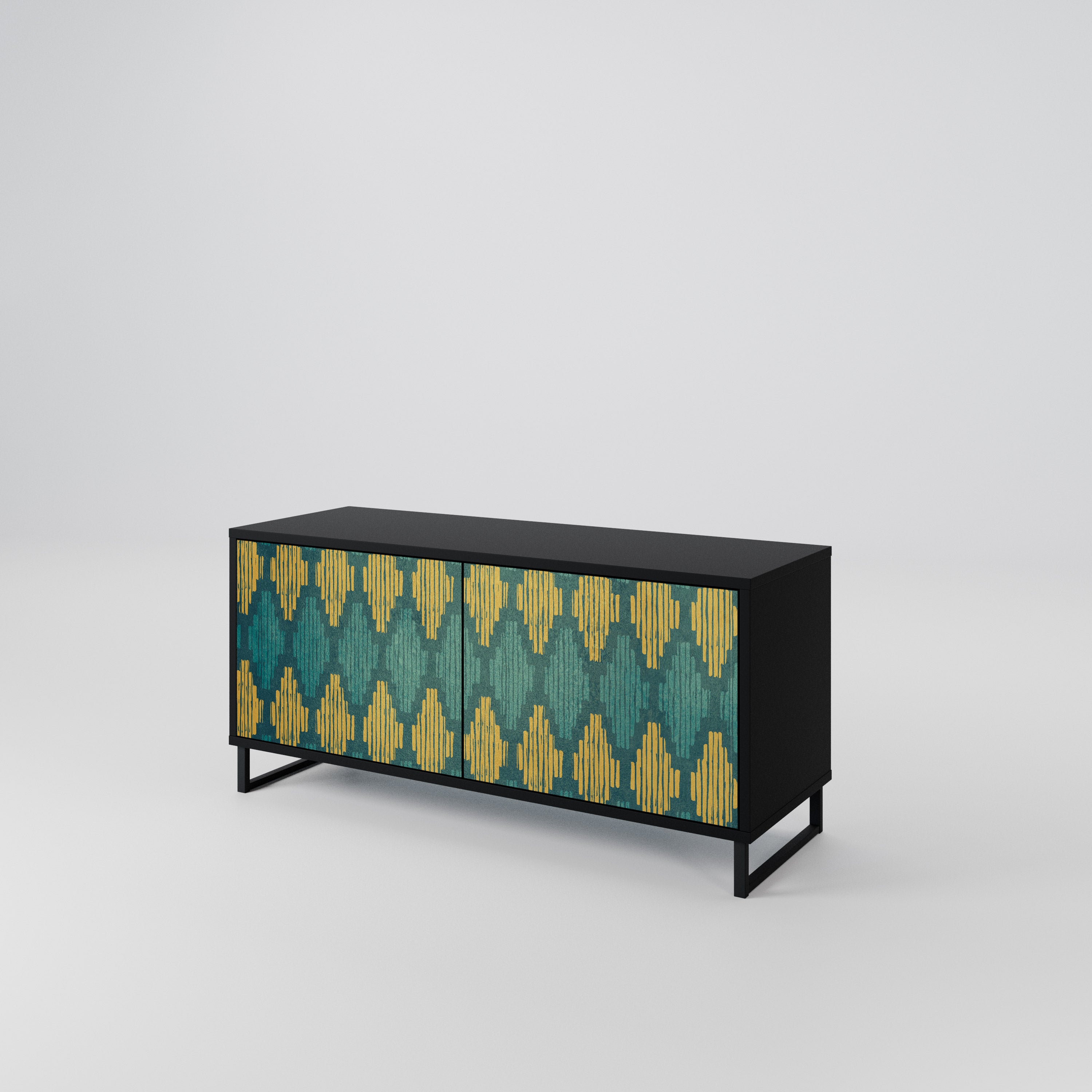 POLYGONS Compact 2-Door TV Cabinet