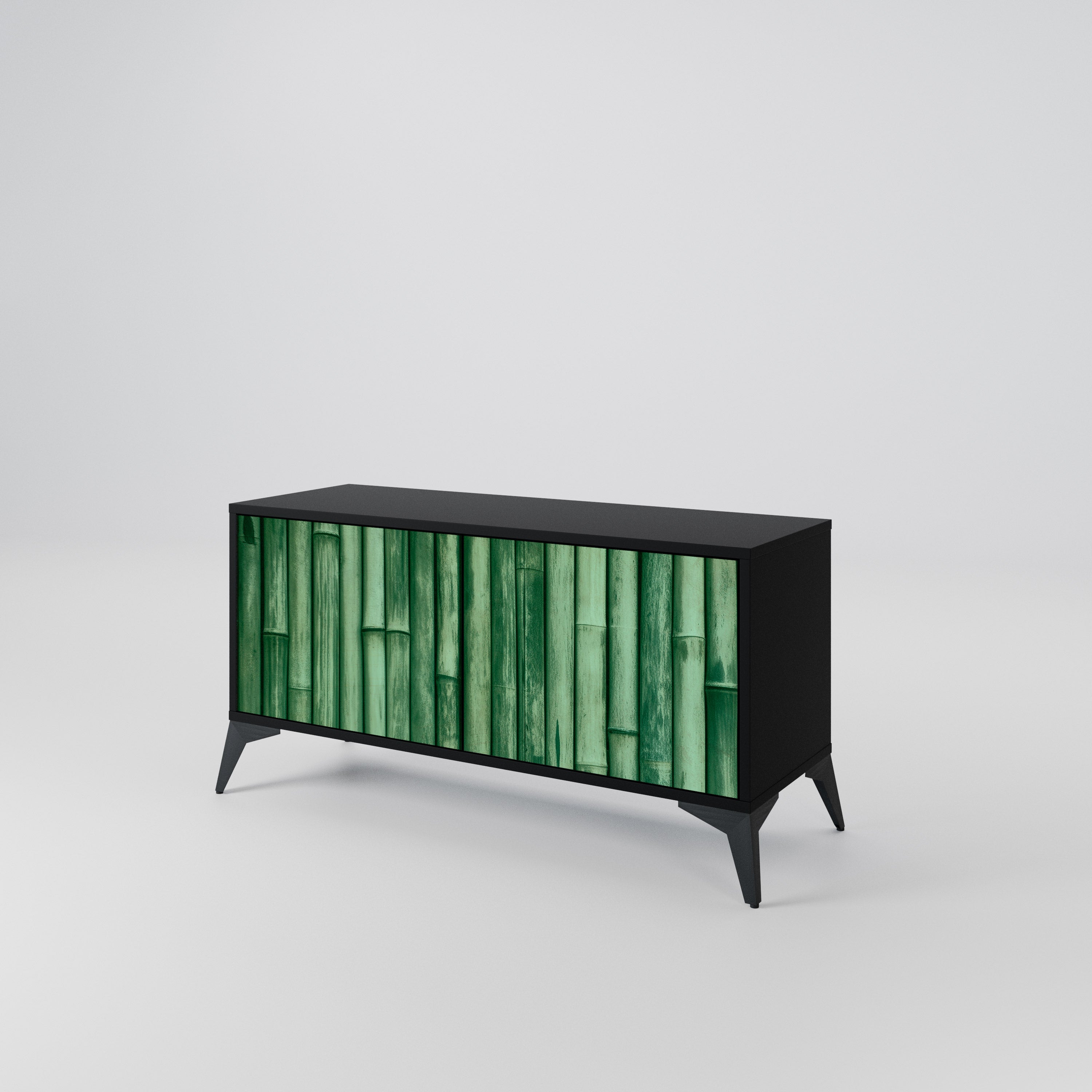 NATURAL GREEN Compact 2-Door TV Cabinet