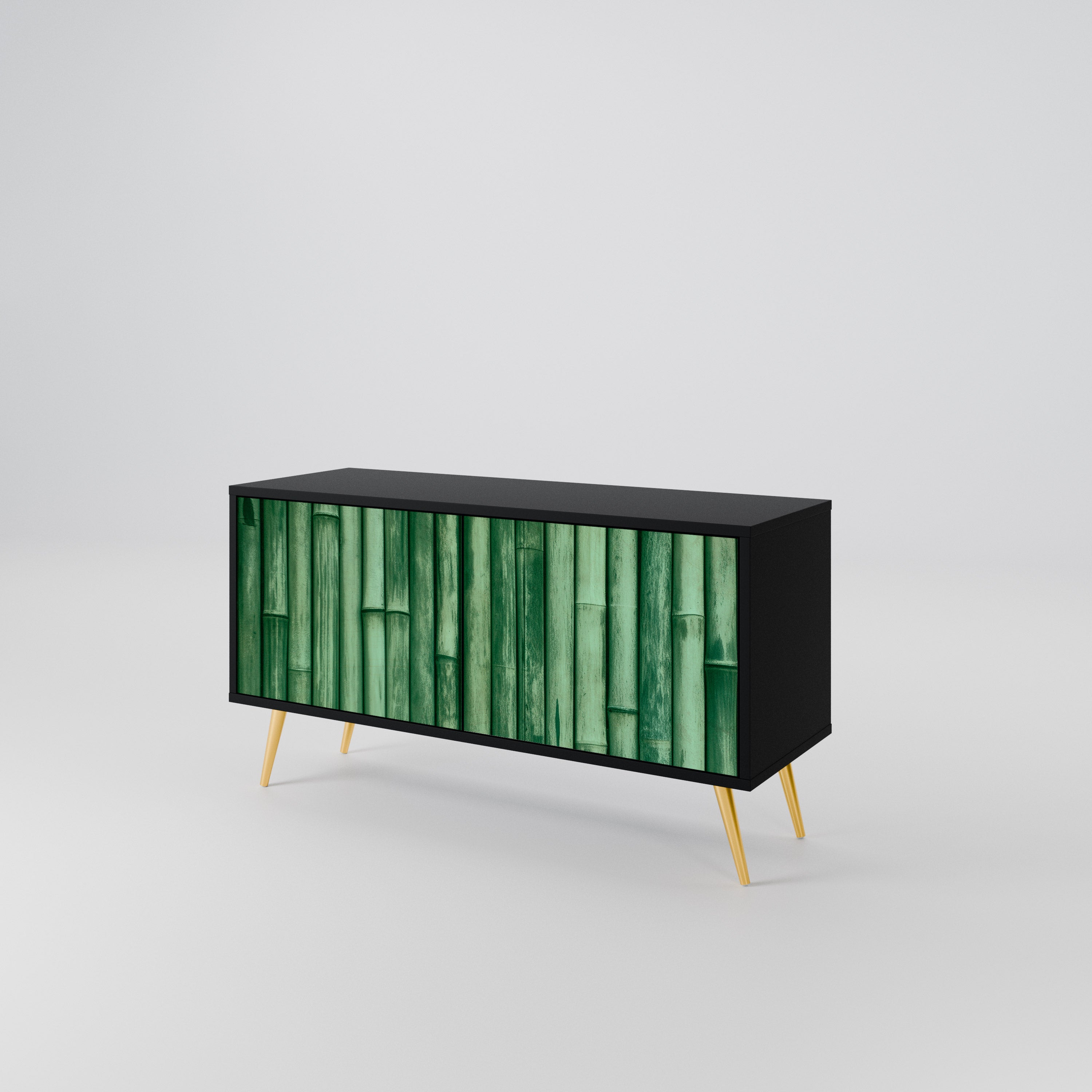 NATURAL GREEN Compact 2-Door TV Cabinet