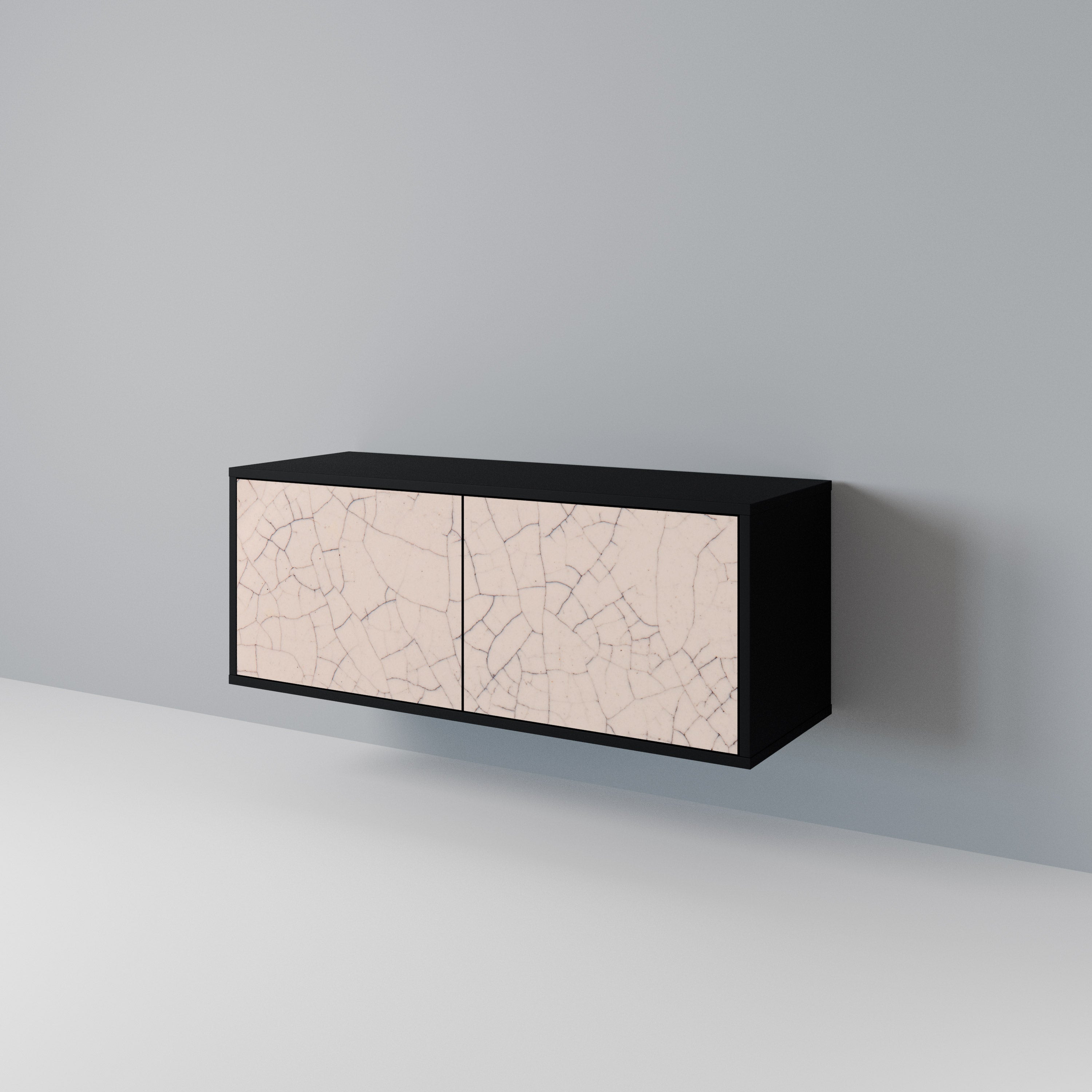 CERAMIC TEXTURE Compact 2-Door TV Cabinet