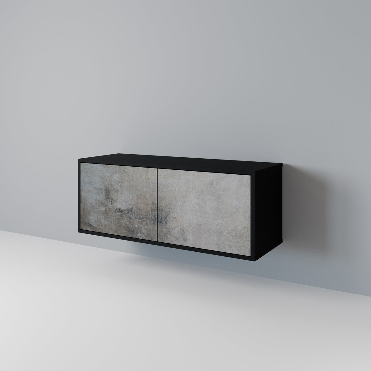 CONCRETE WALL Kompaktes 2-türiges TV-Lowboard