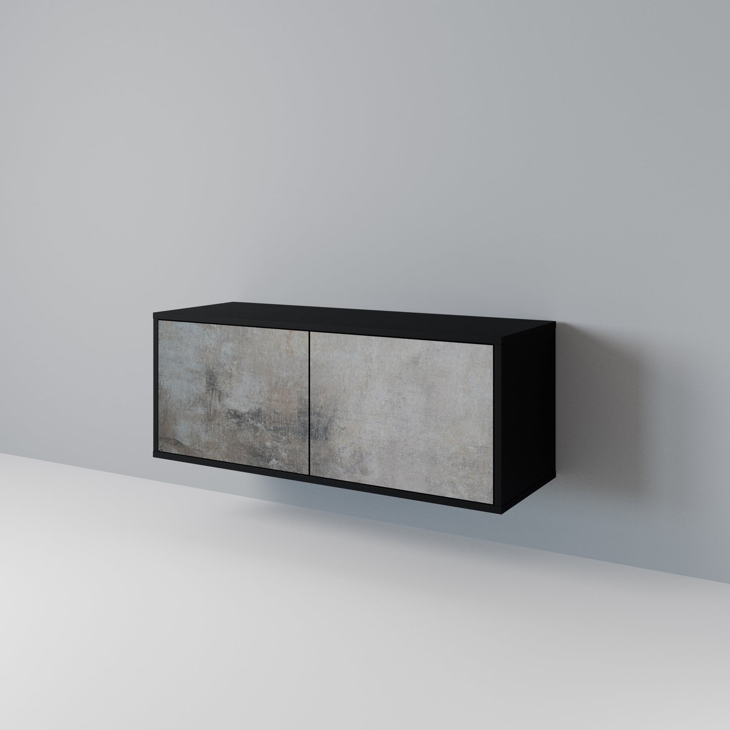 CONCRETE WALL Kompaktes 2-türiges TV-Lowboard