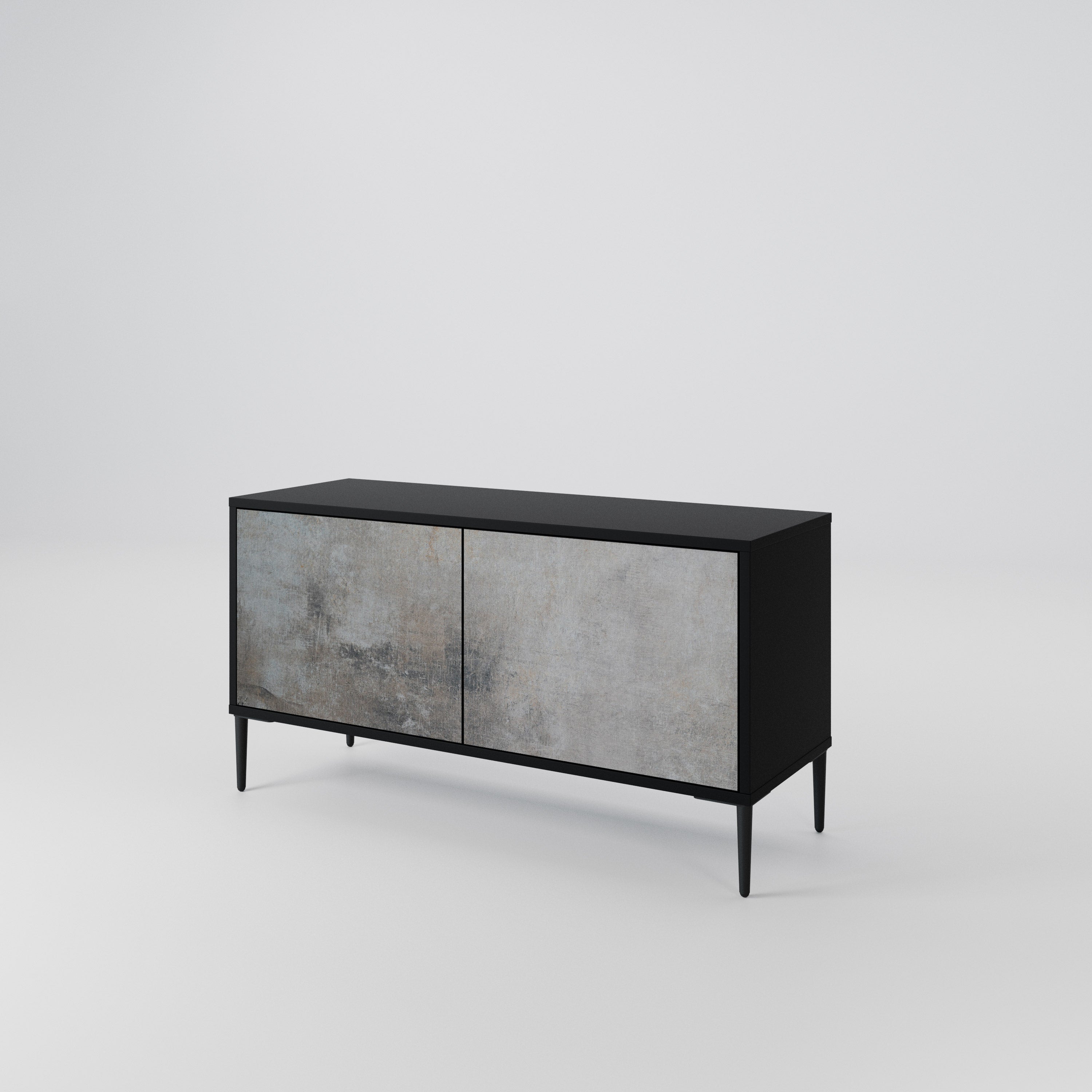 CONCRETE WALL Compact 2-Door TV Cabinet