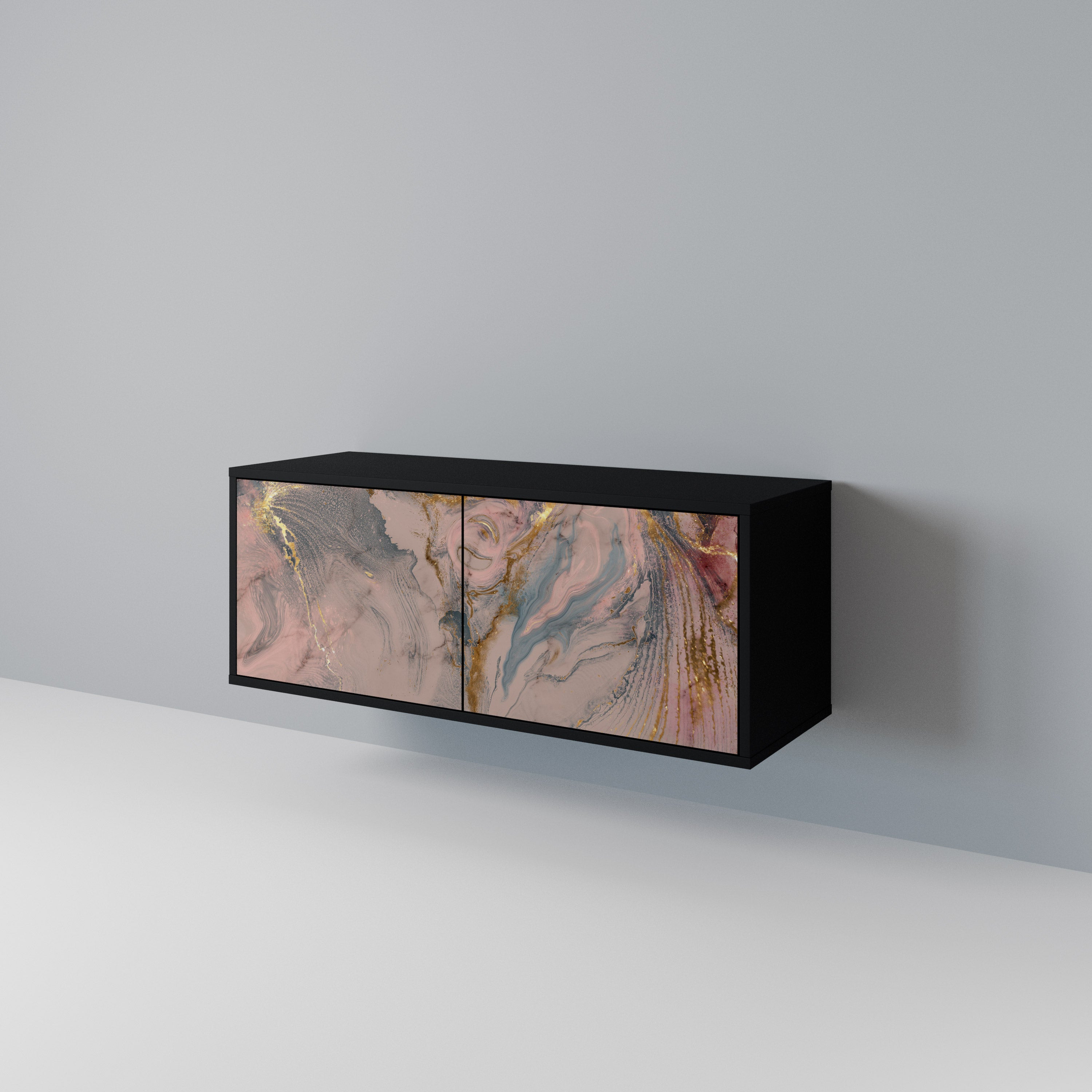 GILDED SWIRLS Compact 2-Door TV Cabinet