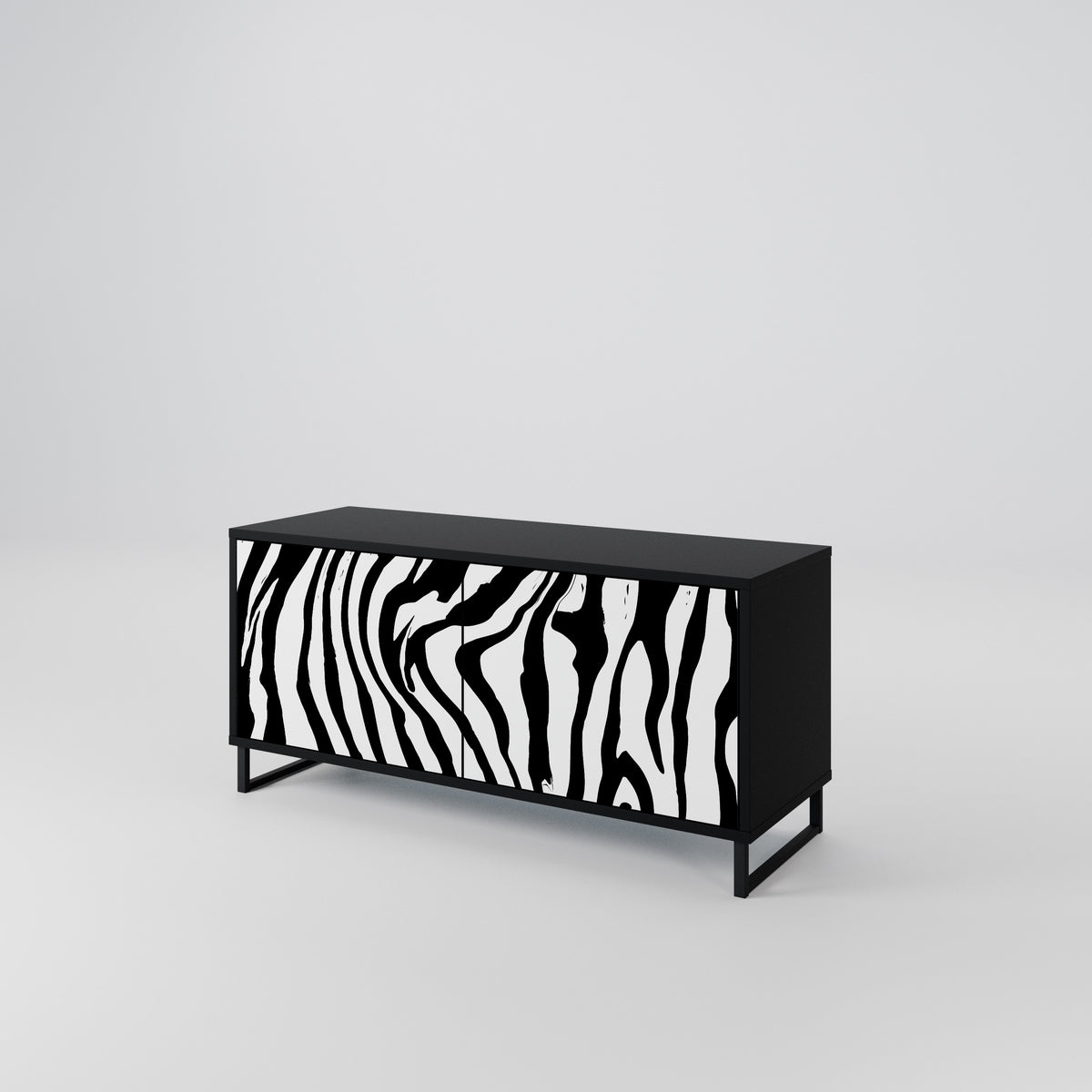 SPLENDID ZEBRA Kompaktes 2-türiges TV-Lowboard