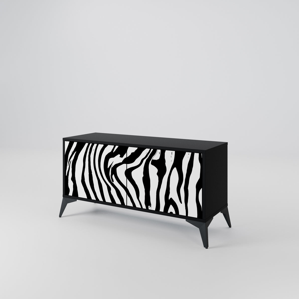 SPLENDID ZEBRA Kompaktes 2-türiges TV-Lowboard