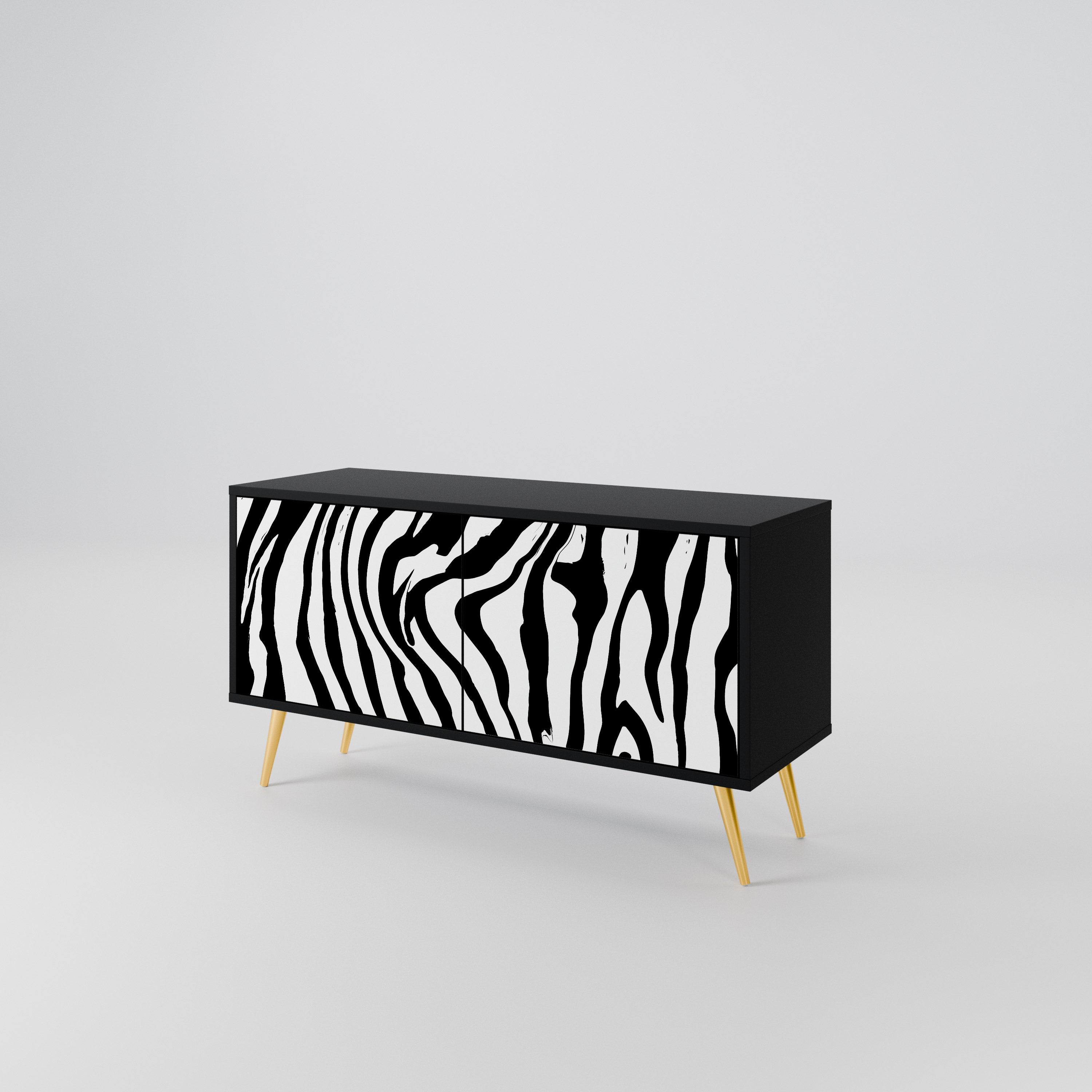 SPLENDID ZEBRA Compact 2-Door TV Cabinet