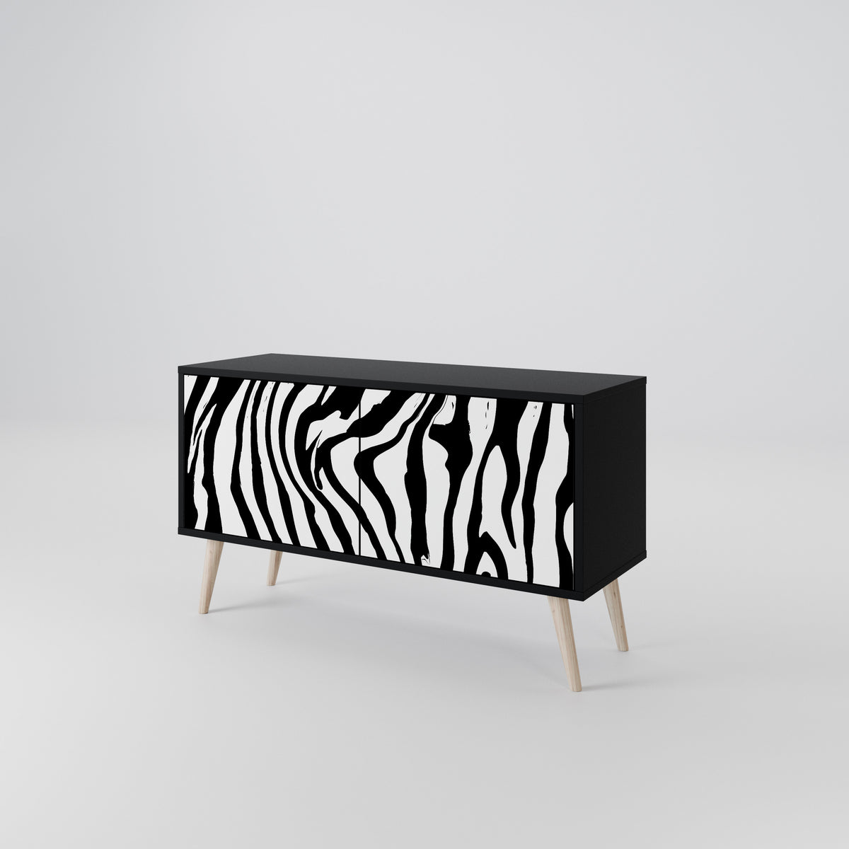 SPLENDID ZEBRA Kompaktes 2-türiges TV-Lowboard