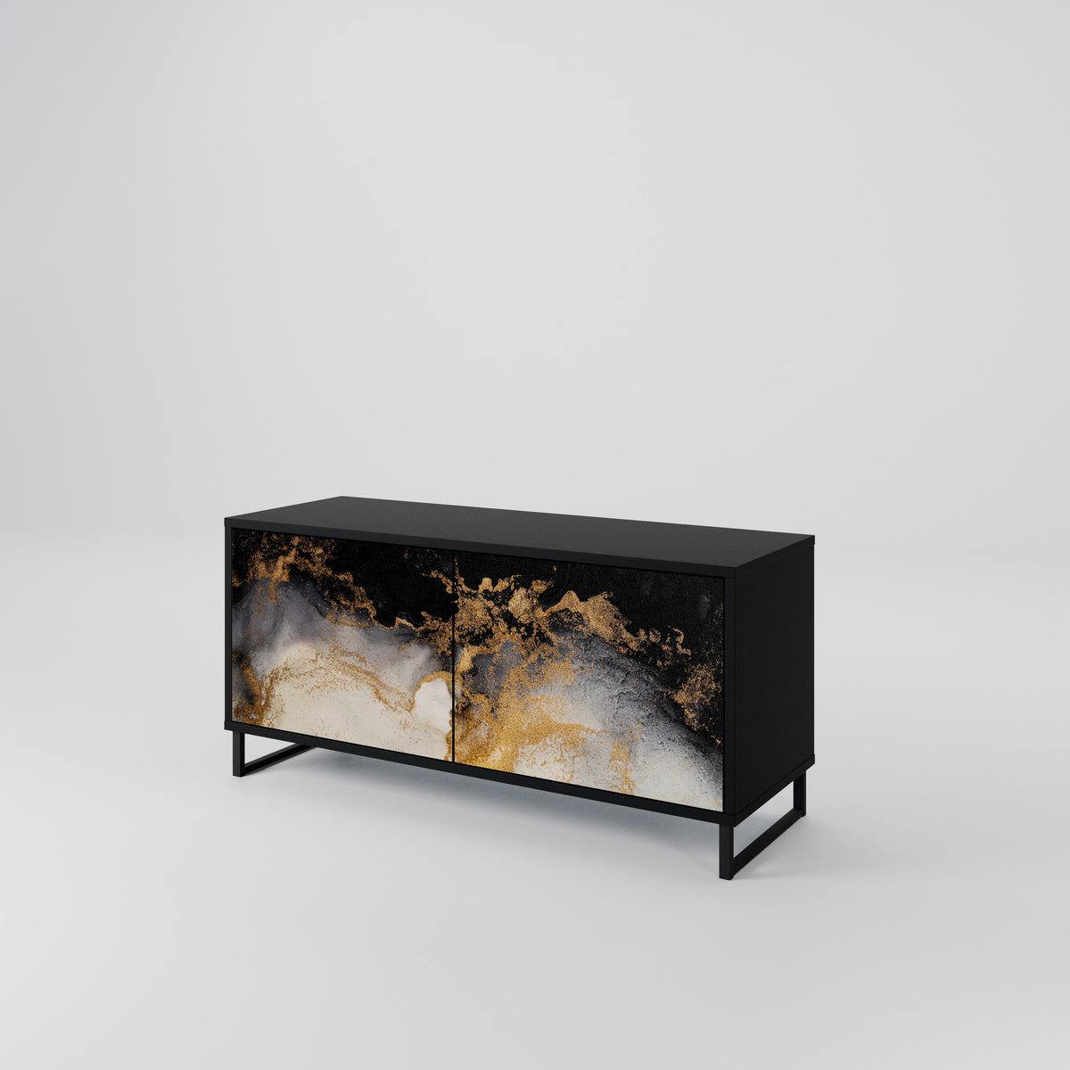 MARBLE OF TOMMORROW Kompaktes 2-türiges TV-Lowboard