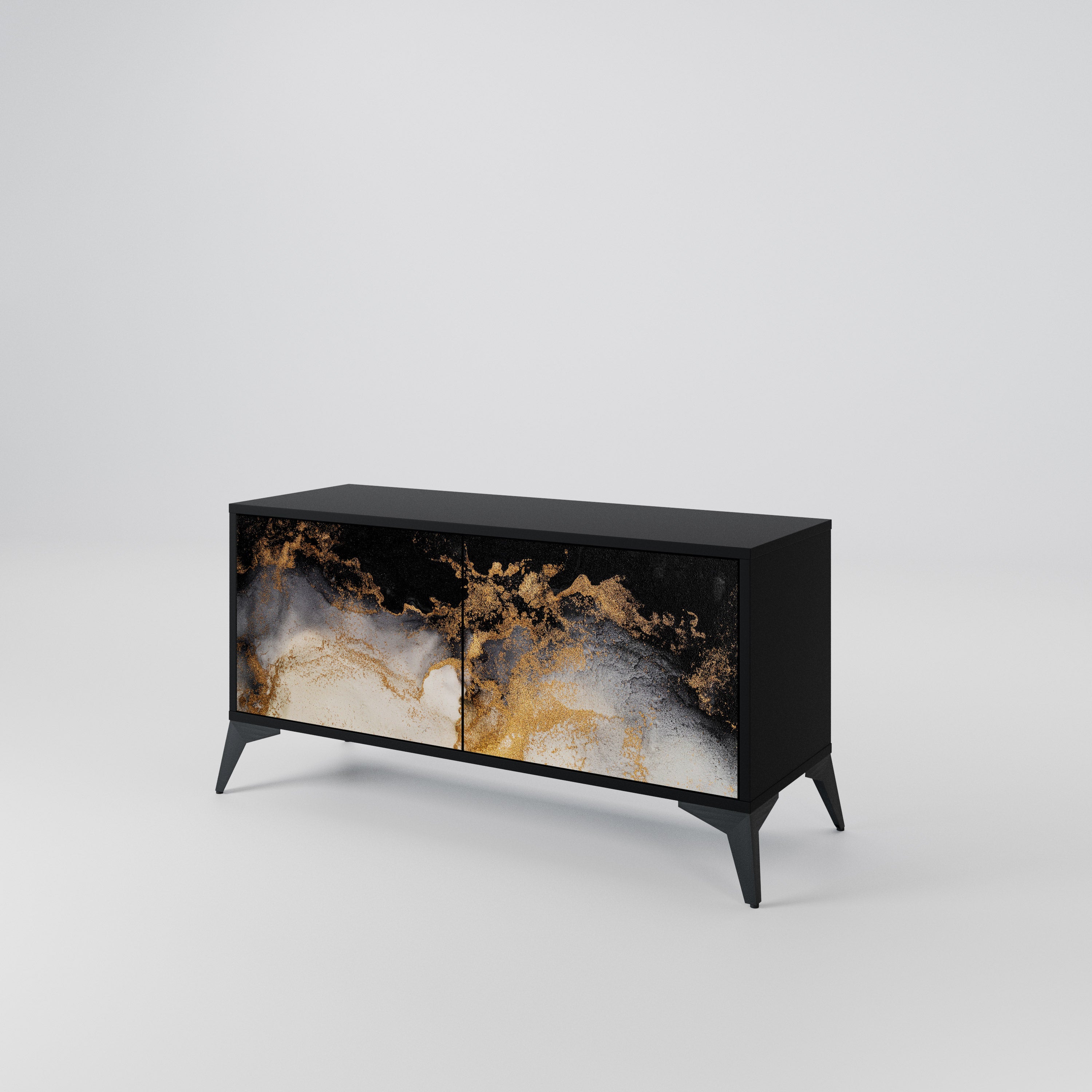 MARBLE OF TOMMORROW Compact 2-Door TV Cabinet