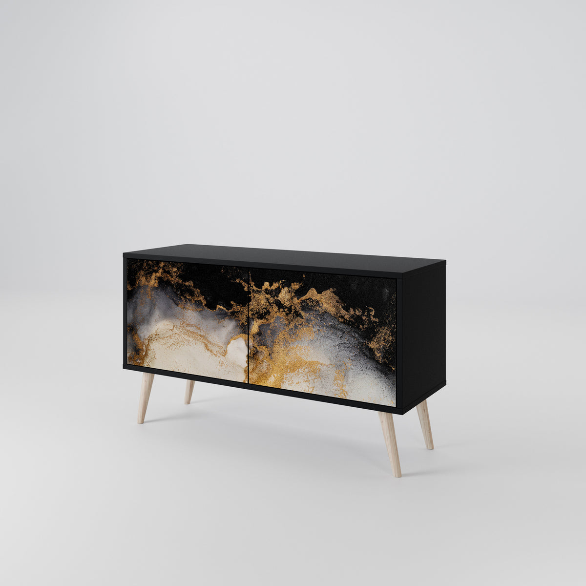 MARBLE OF TOMMORROW Kompaktes 2-türiges TV-Lowboard