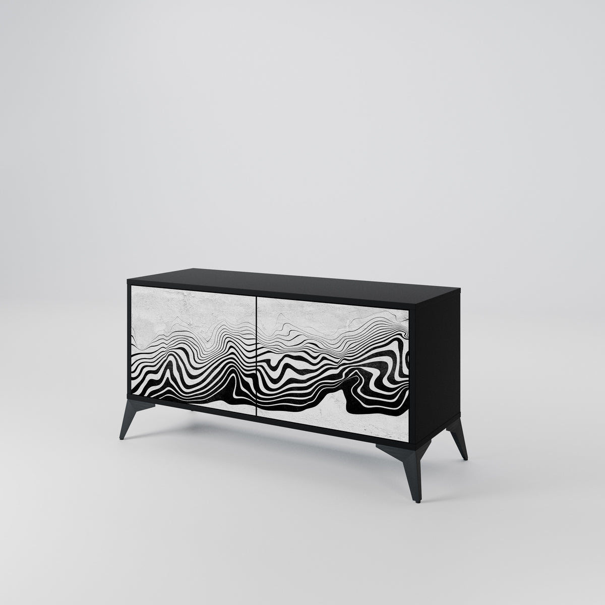 MONOCHROME MIRAGE Kompaktes 2-türiges TV-Lowboard