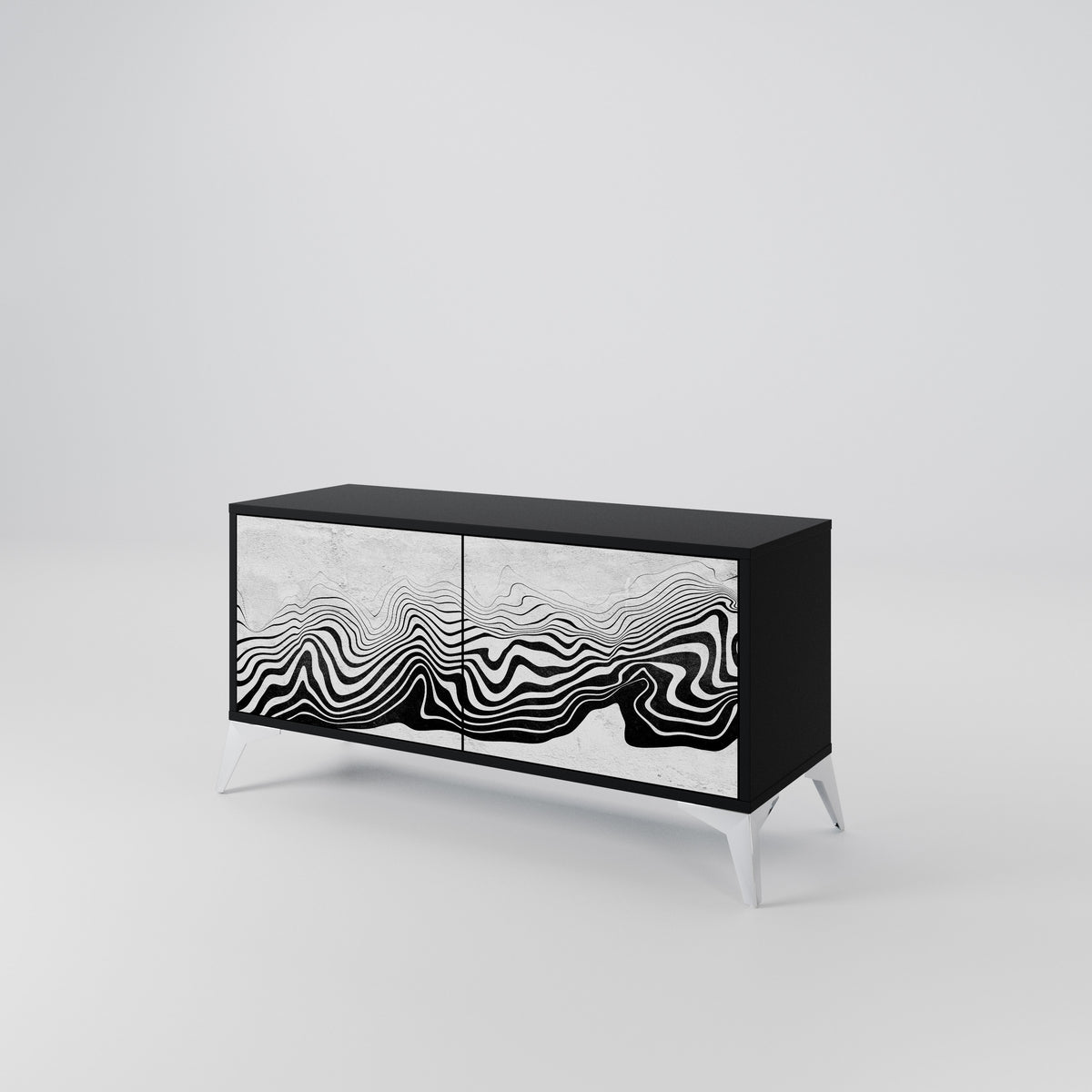 MONOCHROME MIRAGE Kompaktes 2-türiges TV-Lowboard