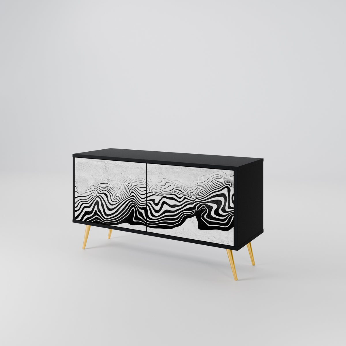 MONOCHROME MIRAGE Kompaktes 2-türiges TV-Lowboard
