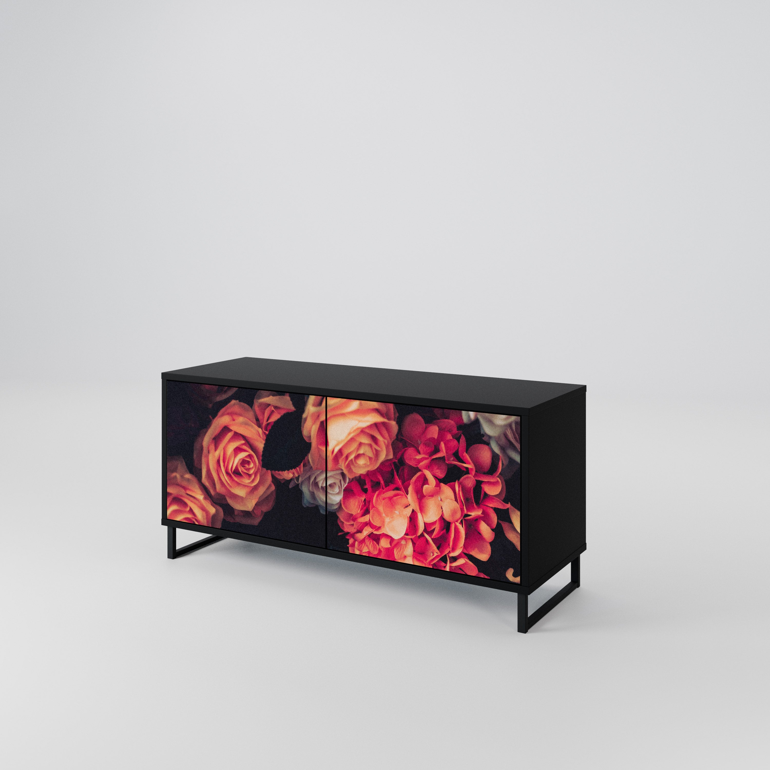 NEVERENDING BLOOM Compact 2-Door TV Cabinet