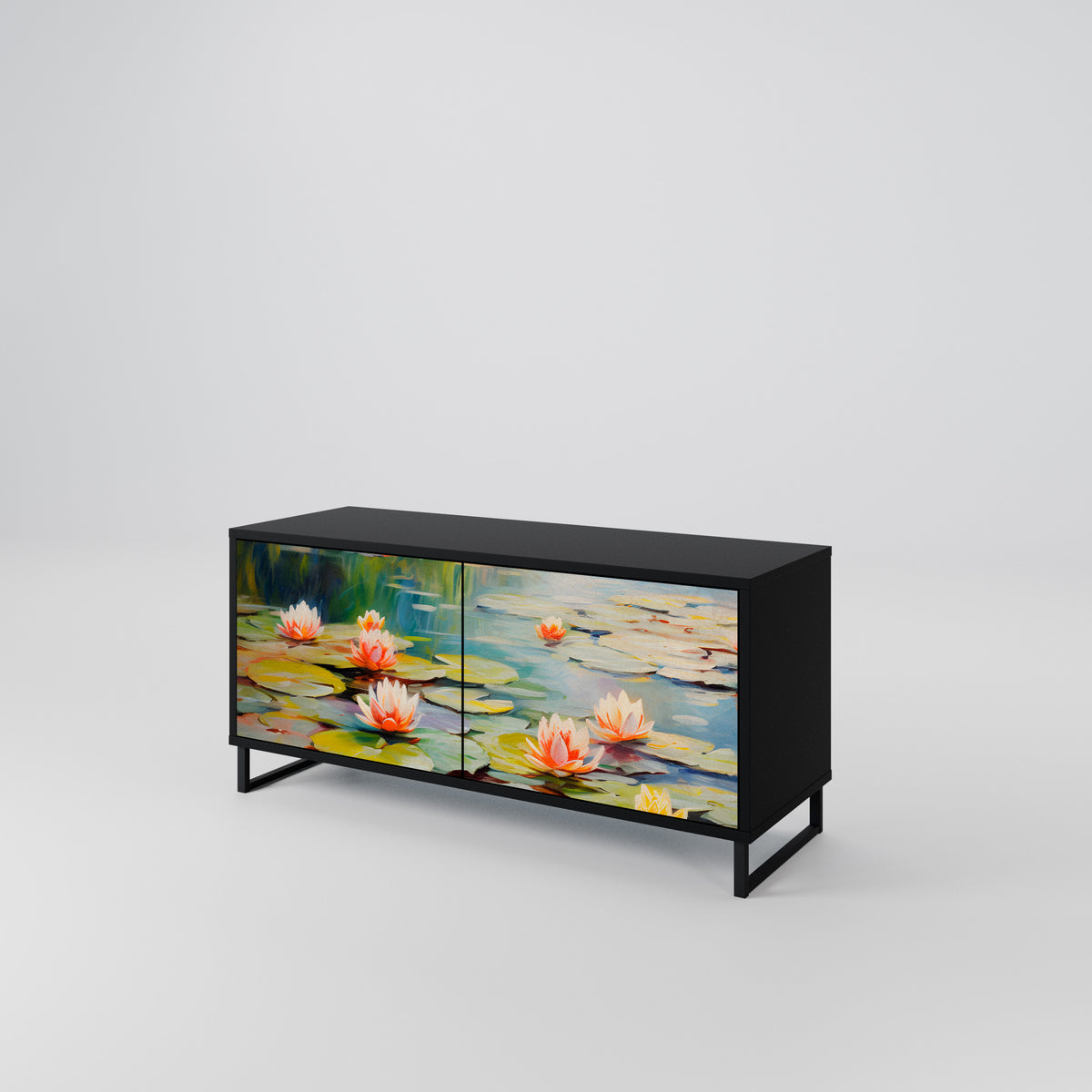 BLOOMING WATERS Kompaktes 2-türiges TV-Lowboard