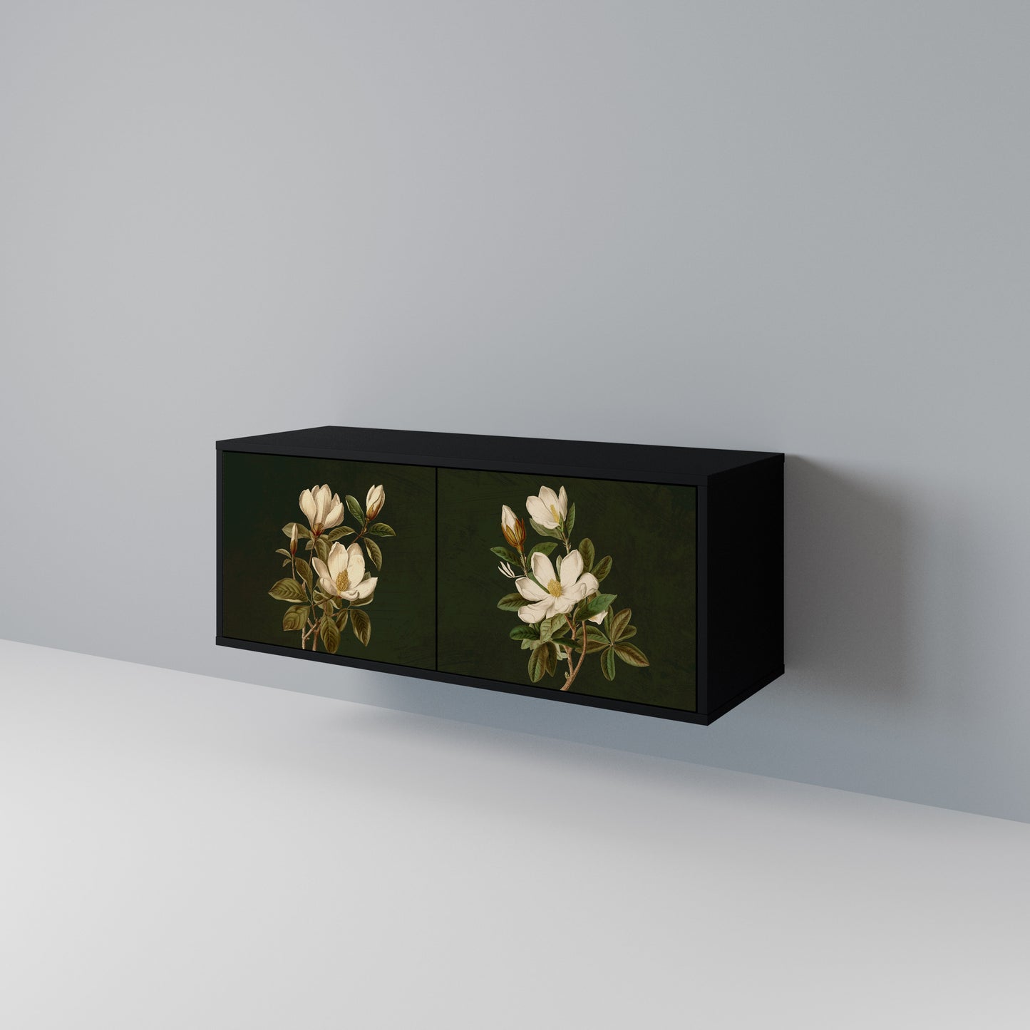 FLORAL NOIR Kompaktes 2-türiges TV-Lowboard