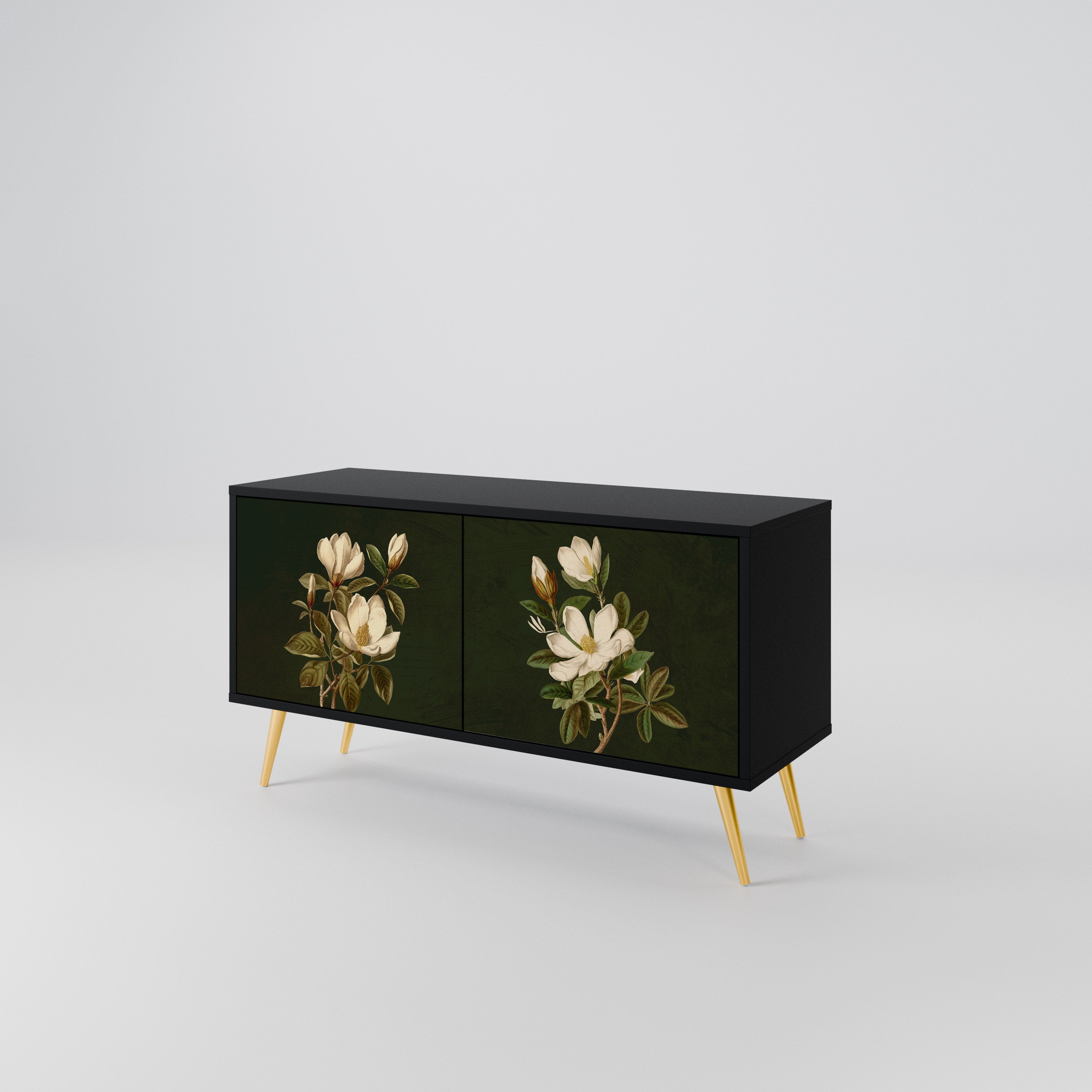 FLORAL NOIR Compact 2-Door TV Cabinet