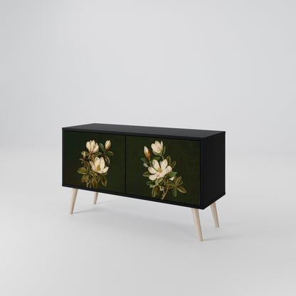 FLORAL NOIR Kompaktes 2-türiges TV-Lowboard