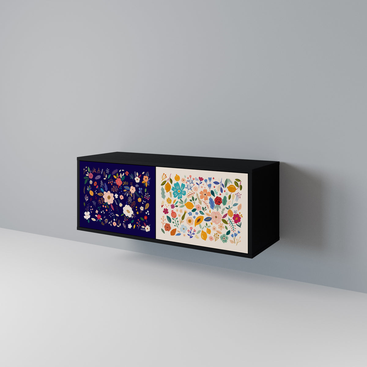 FLORAL COMBINATION Kompaktes 2-türiges TV-Lowboard